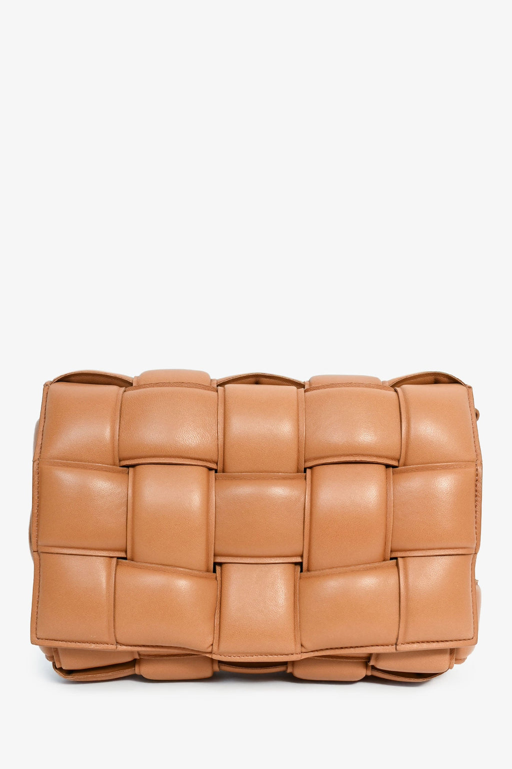 Bottega Veneta Camel Padded Cassette Crossbody Bag