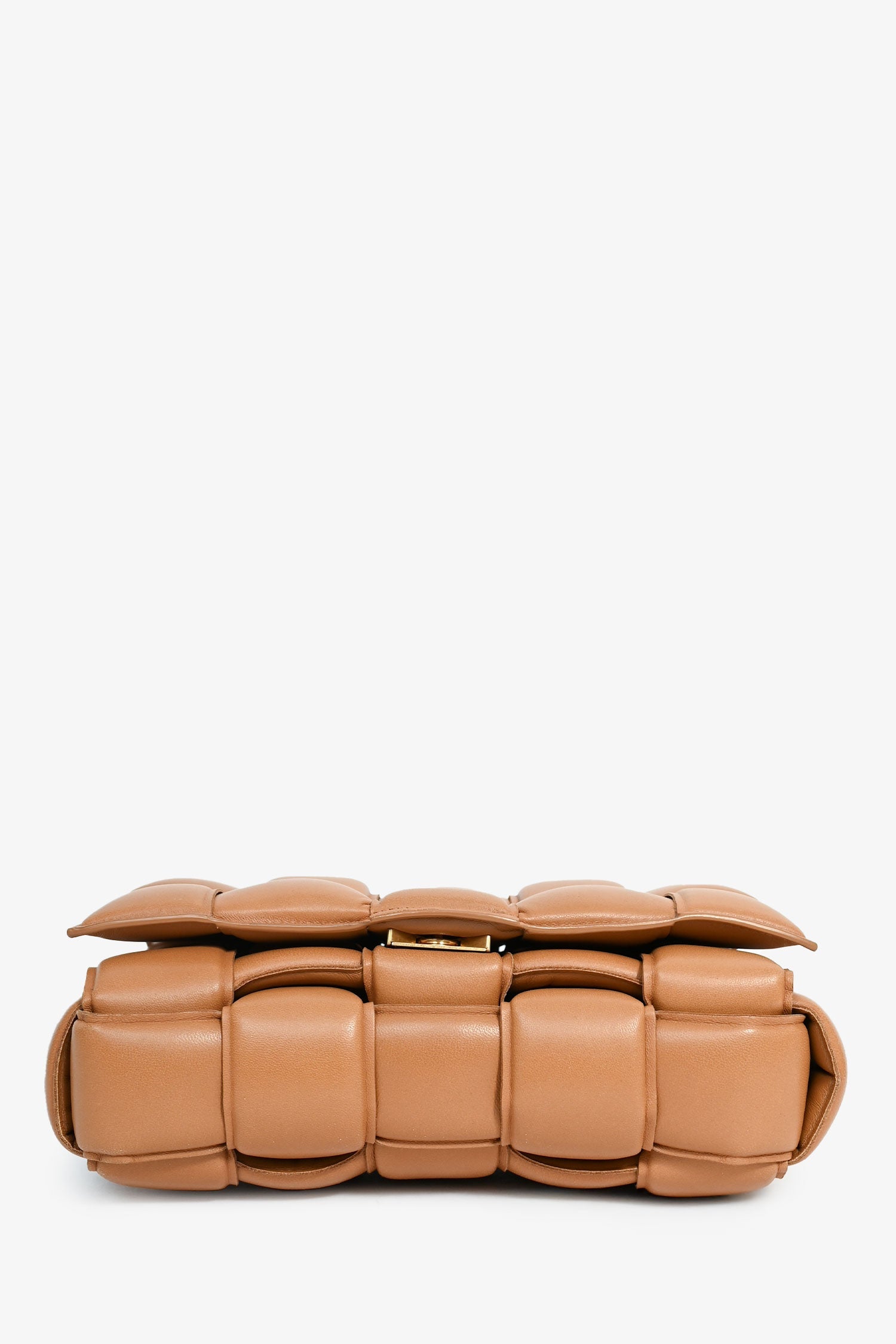 Bottega Veneta Camel Padded Cassette Crossbody Bag