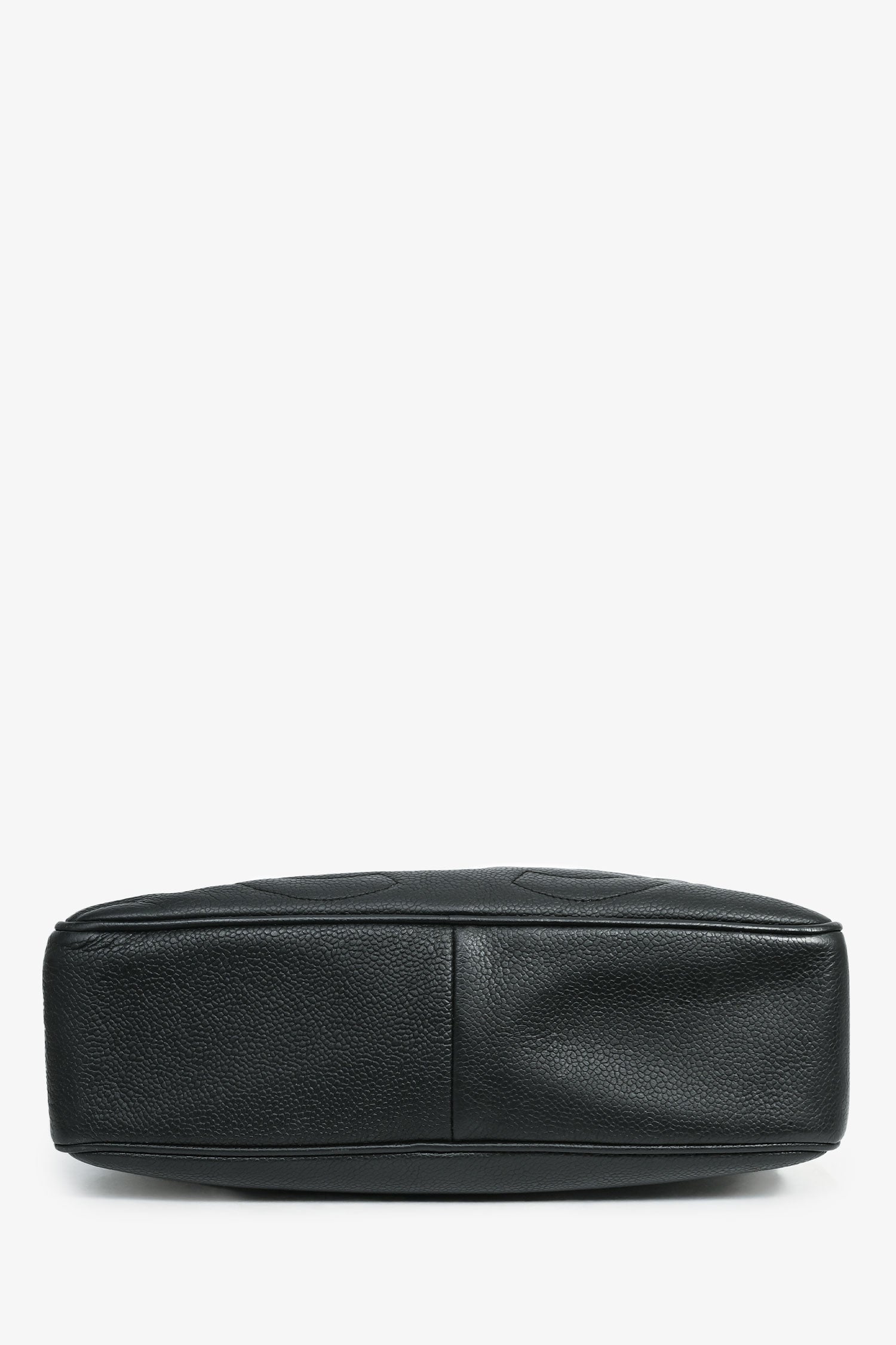 Pre-Loved Chanel™ 1986-1988 Black Caviar Leather Triple CC Logo Crossbody
