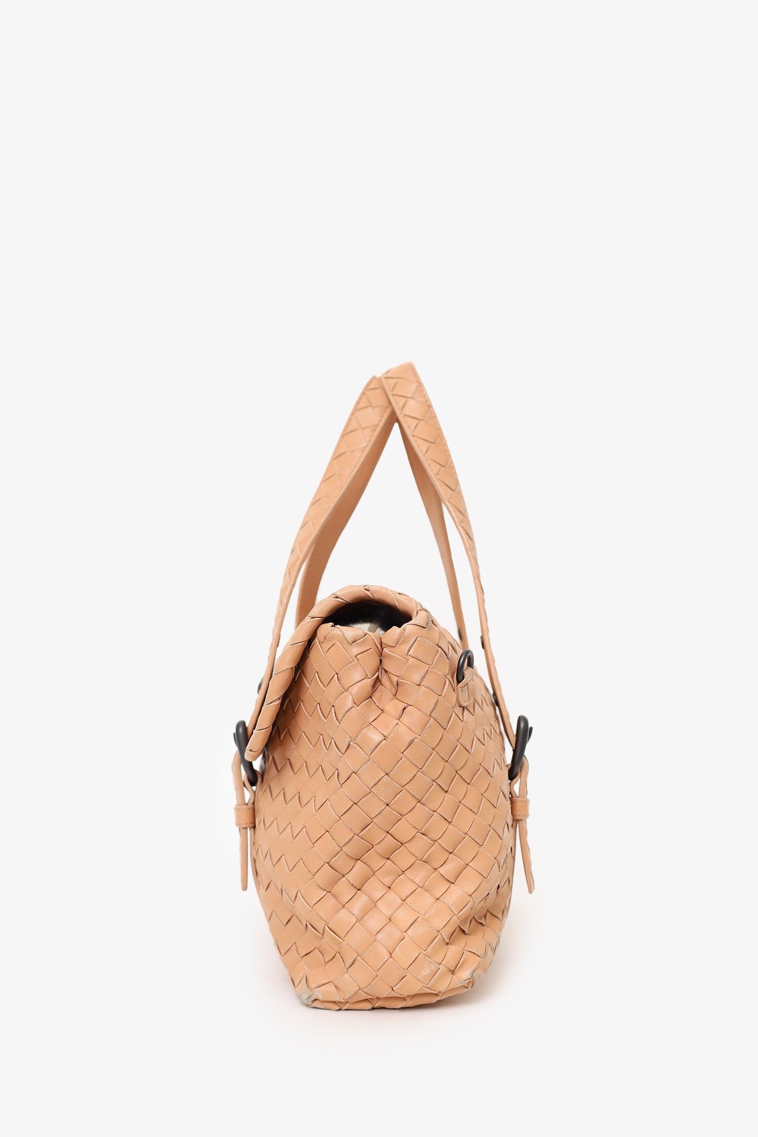 Bottega Veneta Pink Intrecciato Leather 2way Bag Leather Shoulder Bag With Strap