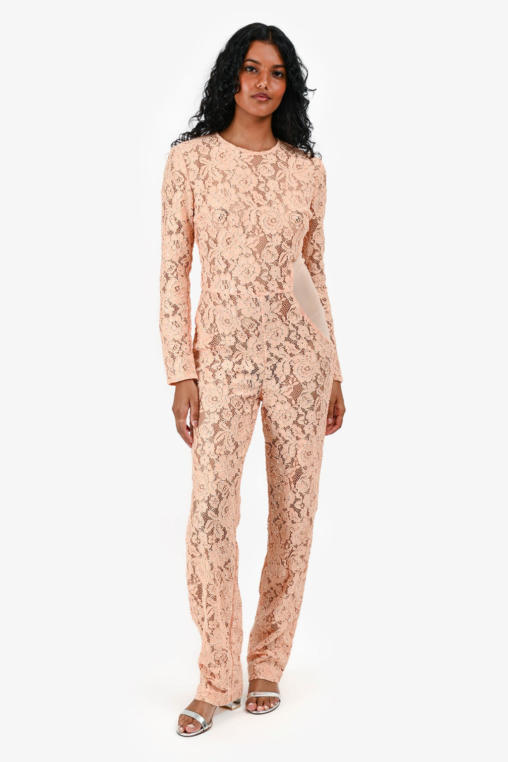 House of CB Orange Lace Jumpsuit Size S