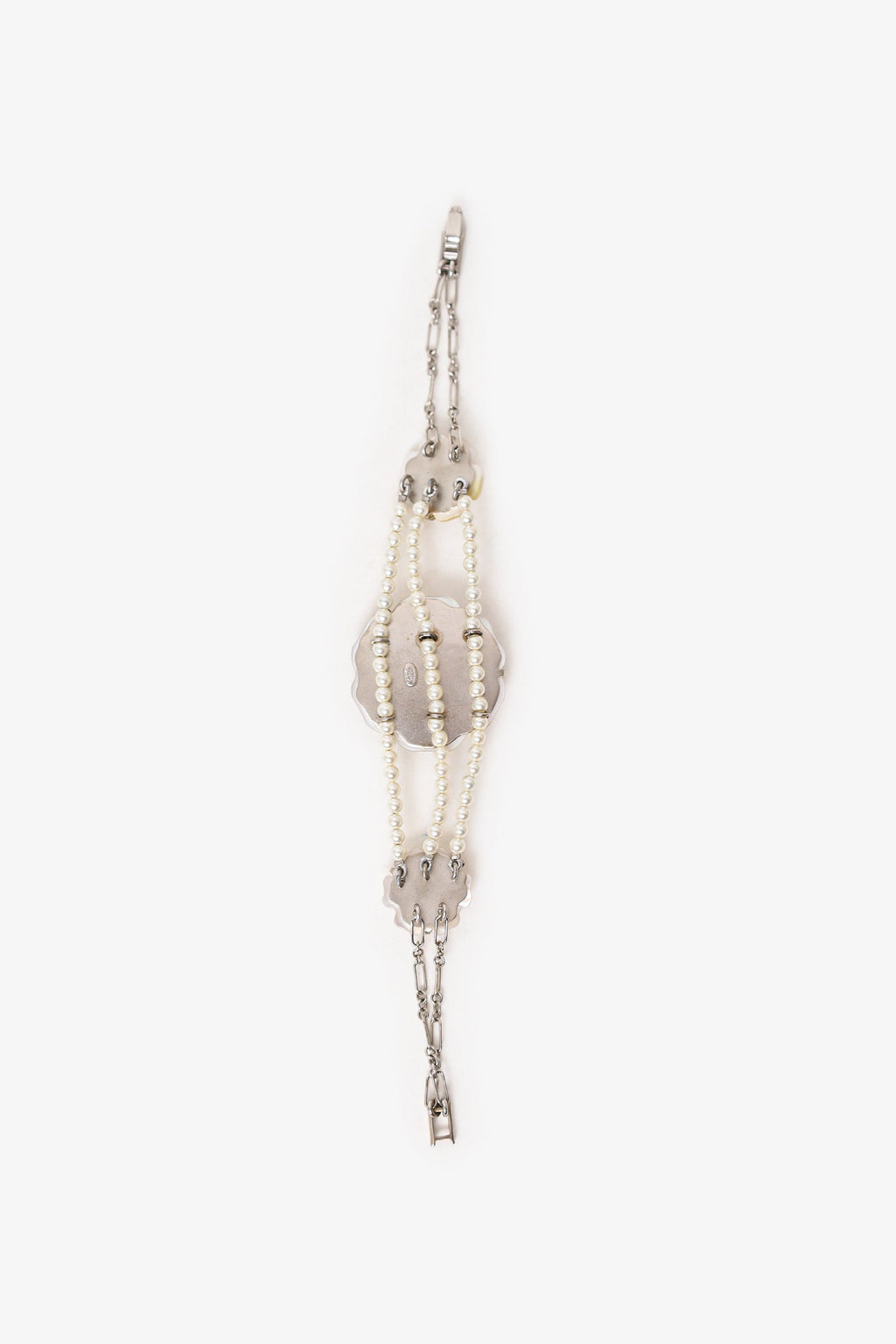 Pre-Loved Chanel™ Mother-of-Pearl Camellia Flower Bracelet