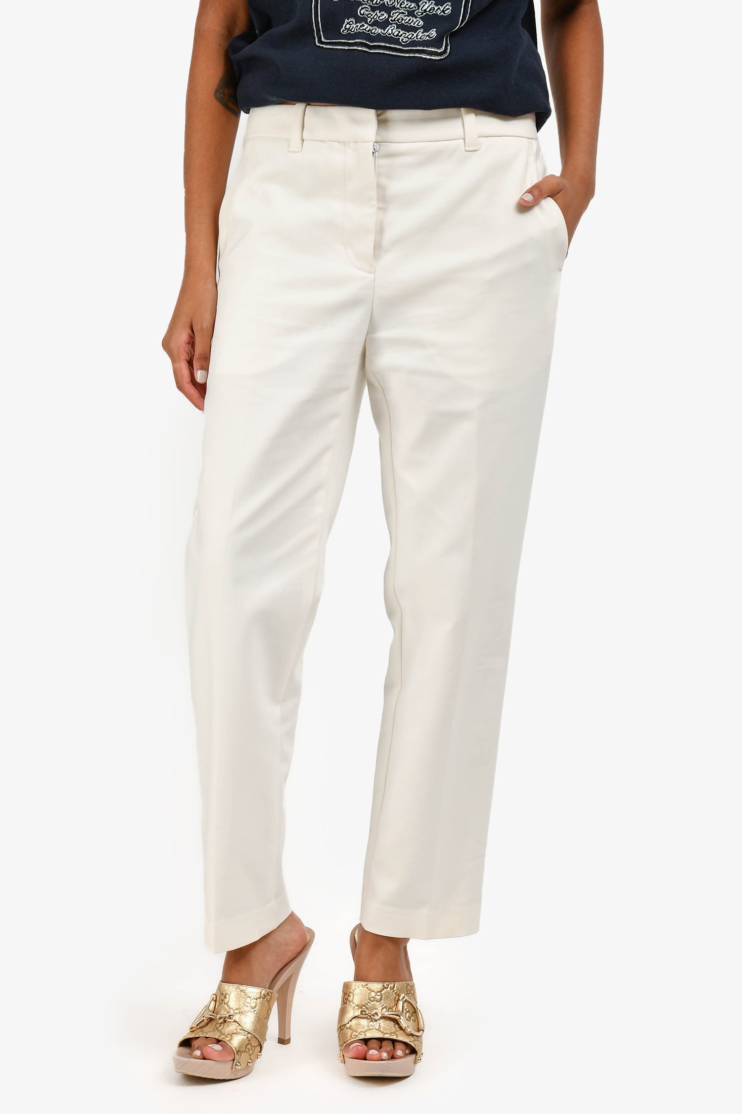 3.1 Phillip Lim White Cropped Pants Size 2