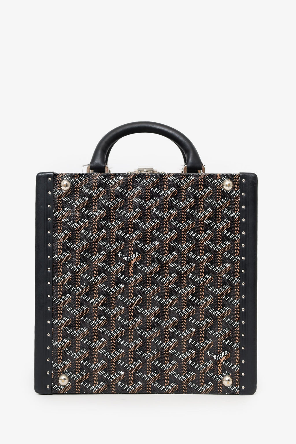 Goyard Black Coated Canvas Goyardine Travel Pet Bowl Trunk