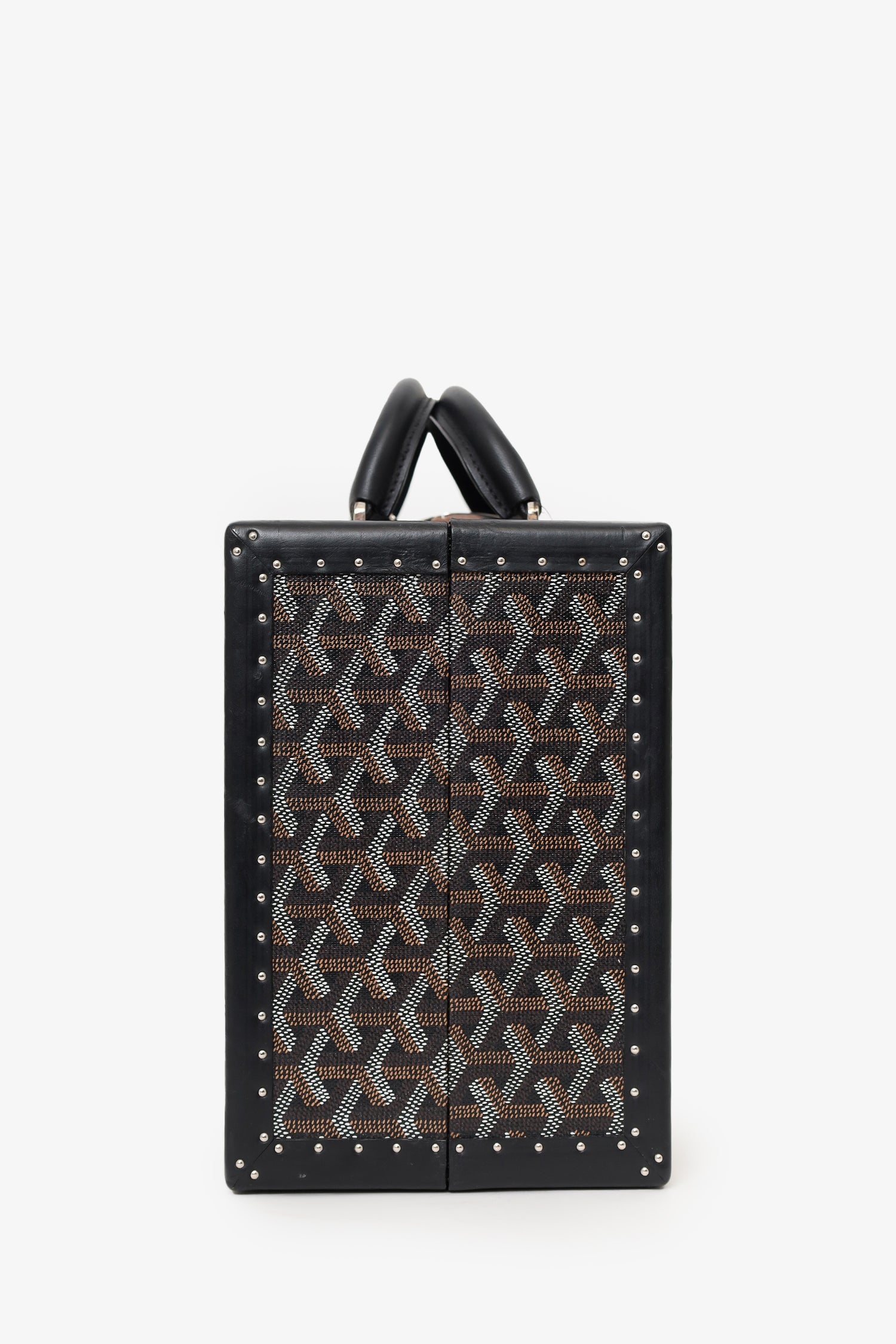 Goyard Black Coated Canvas Goyardine Travel Pet Bowl Trunk
