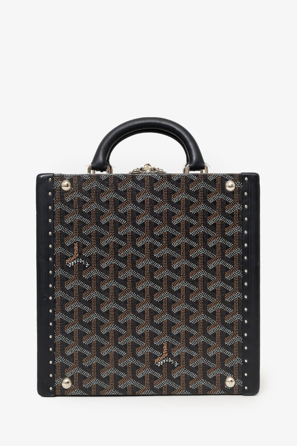 Goyard Black Coated Canvas Goyardine Travel Pet Bowl Trunk