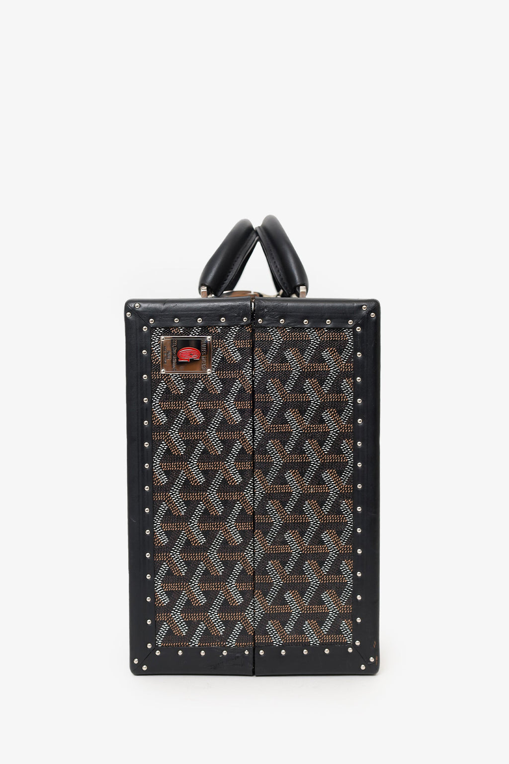Goyard Black Coated Canvas Goyardine Travel Pet Bowl Trunk