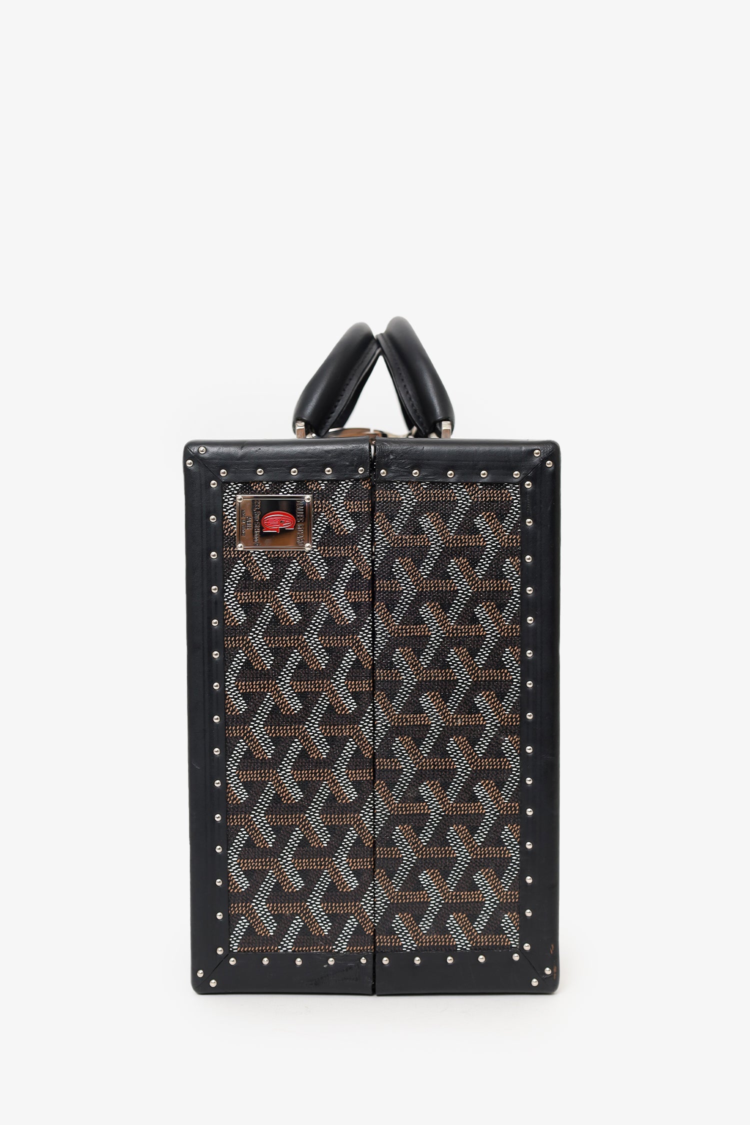 Goyard Black Coated Canvas Goyardine Travel Pet Bowl Trunk