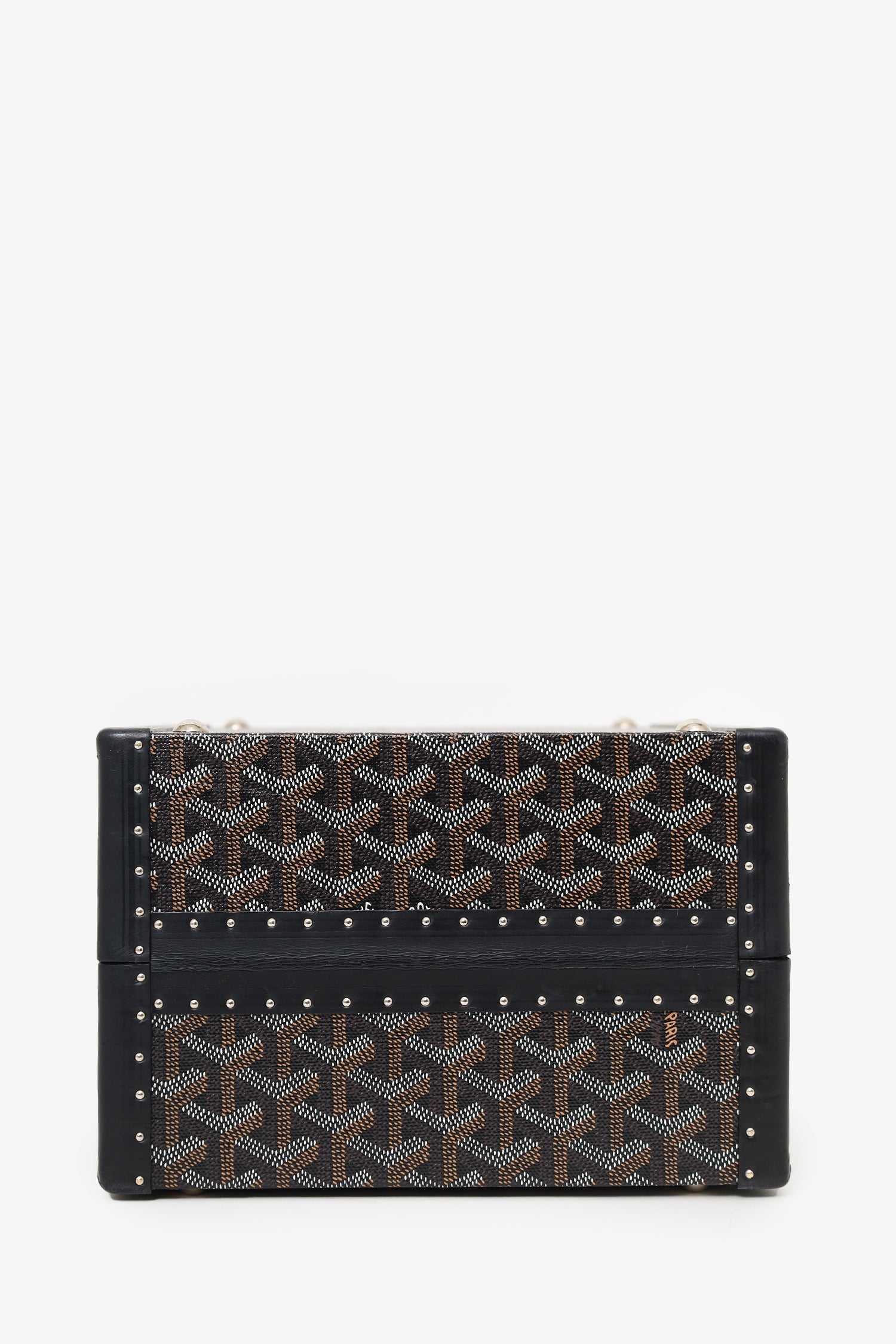 Goyard Black Coated Canvas Goyardine Travel Pet Bowl Trunk