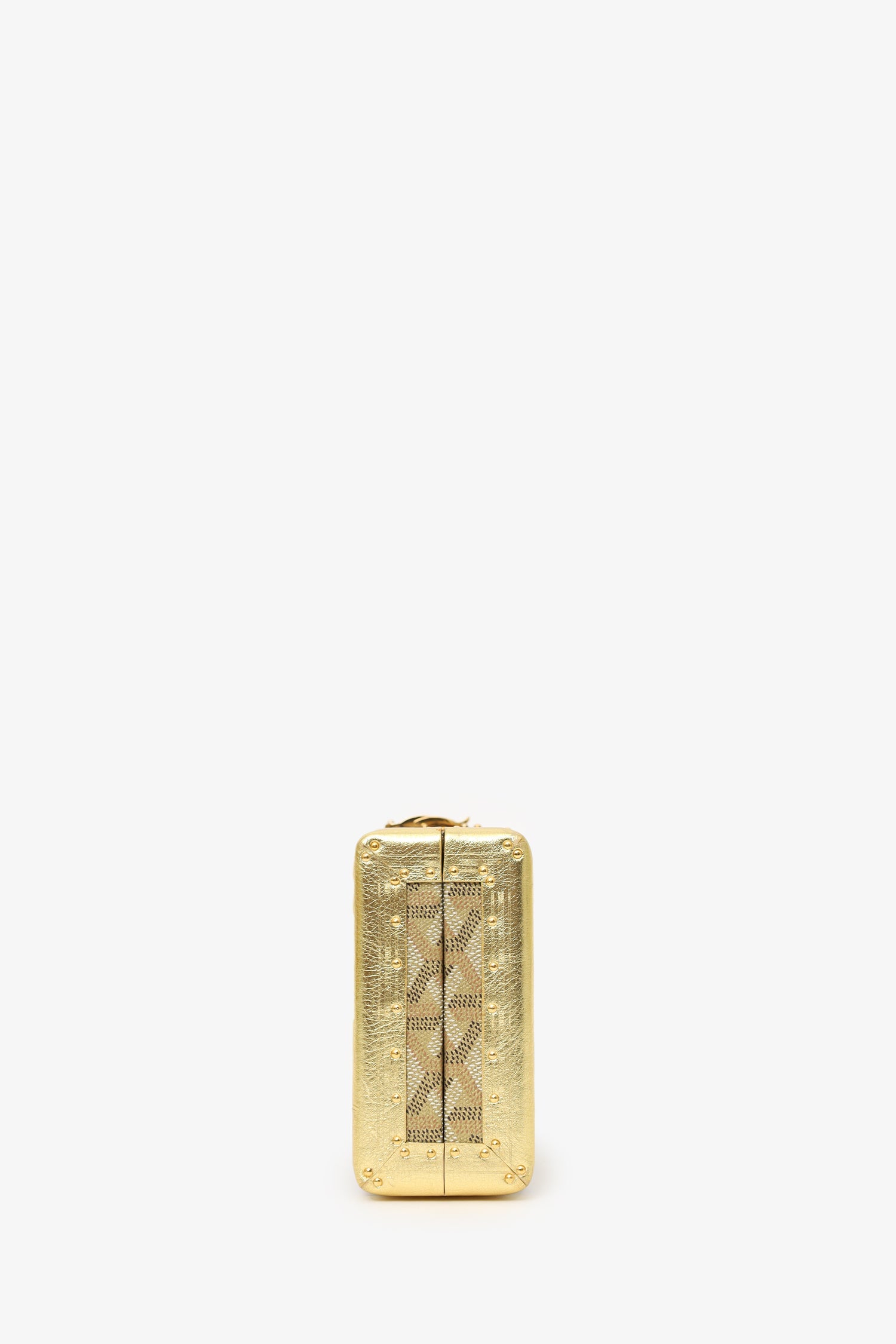 Goyard Gold Goyardine Coated Canvas Saint-Honore Trunk Bag With Strap