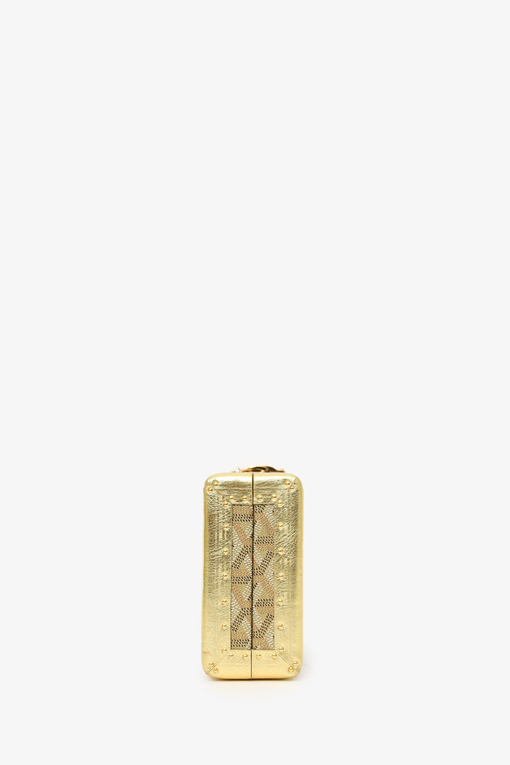 Goyard Gold Goyardine Coated Canvas Saint-Honore Trunk Bag With Strap