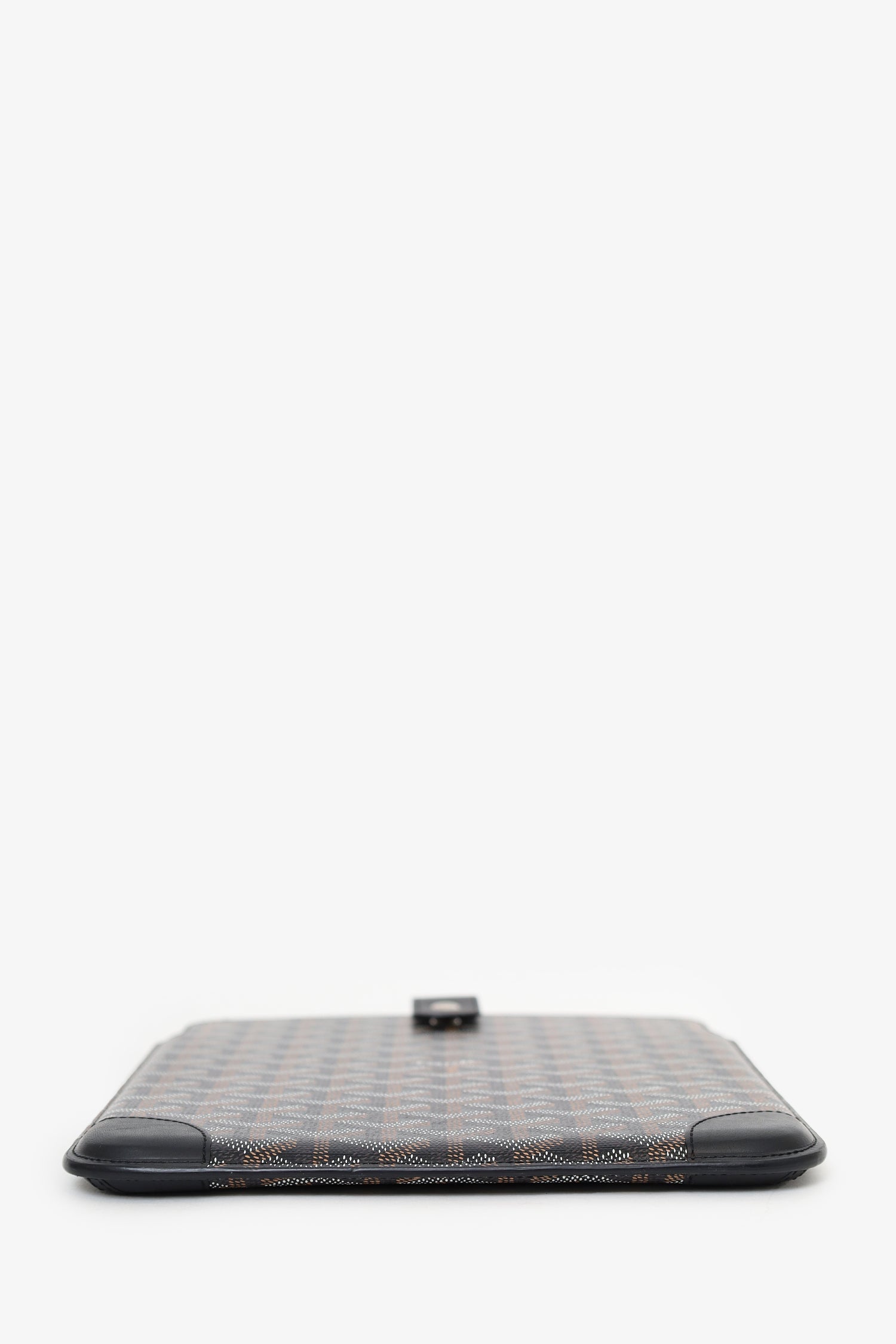 Goyard Black Goyardine Coated Canvas iPad Sleeve