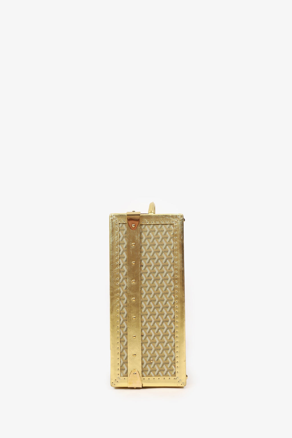 Goyard Gold Goyardine Grand Hotel 70 Suitcase Trunk With Key