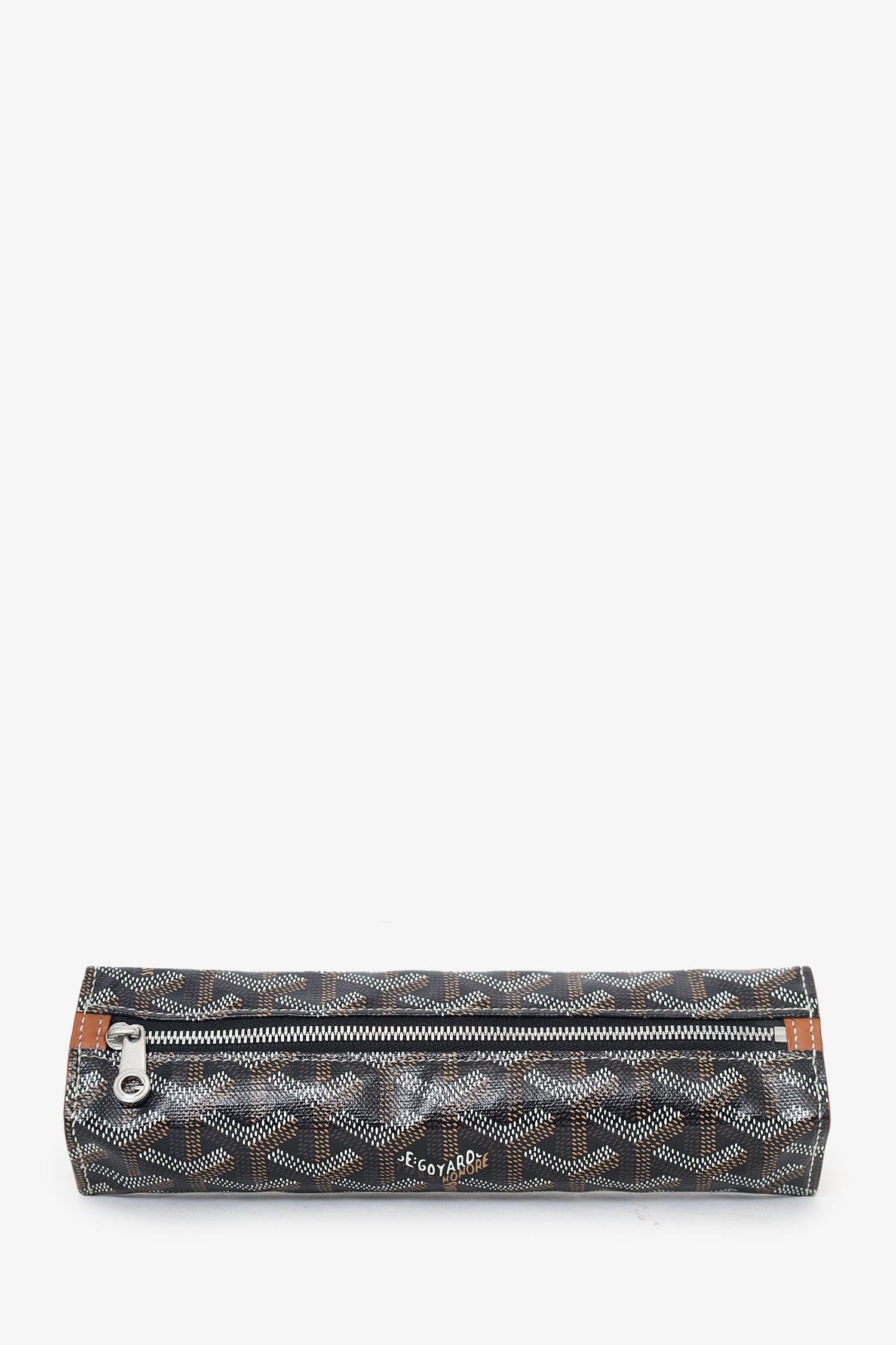 Goyard Black Goyardine Coated Canvas Pencil Case