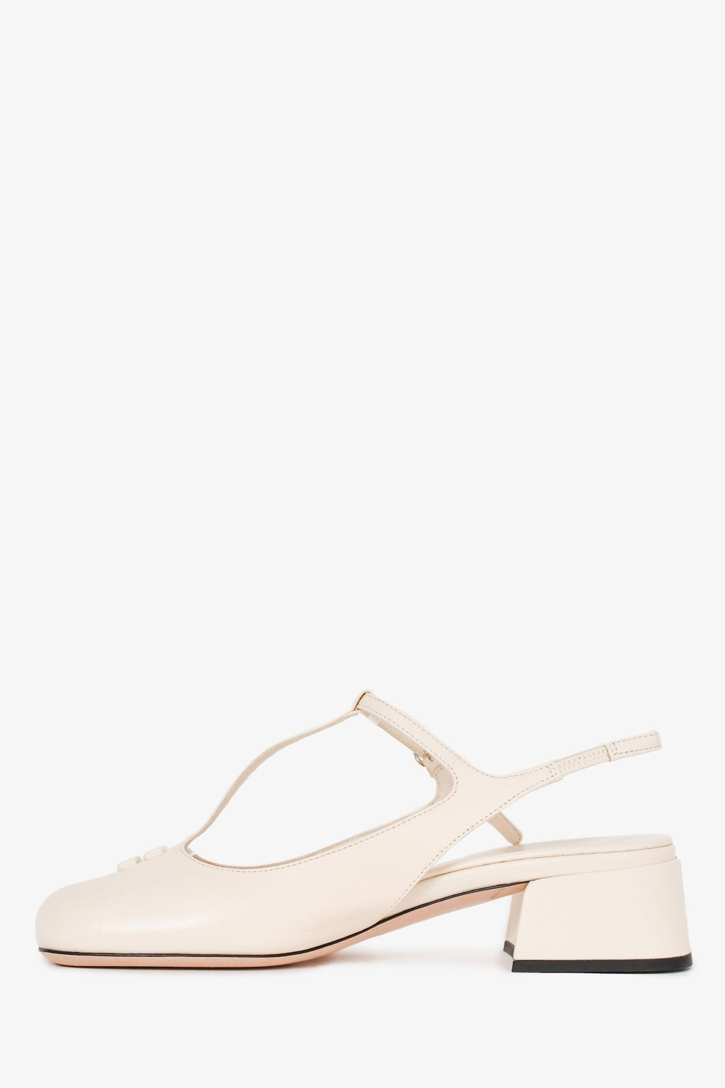 Miu Miu White Leather Logo Mary Jane Style Flats Size 36