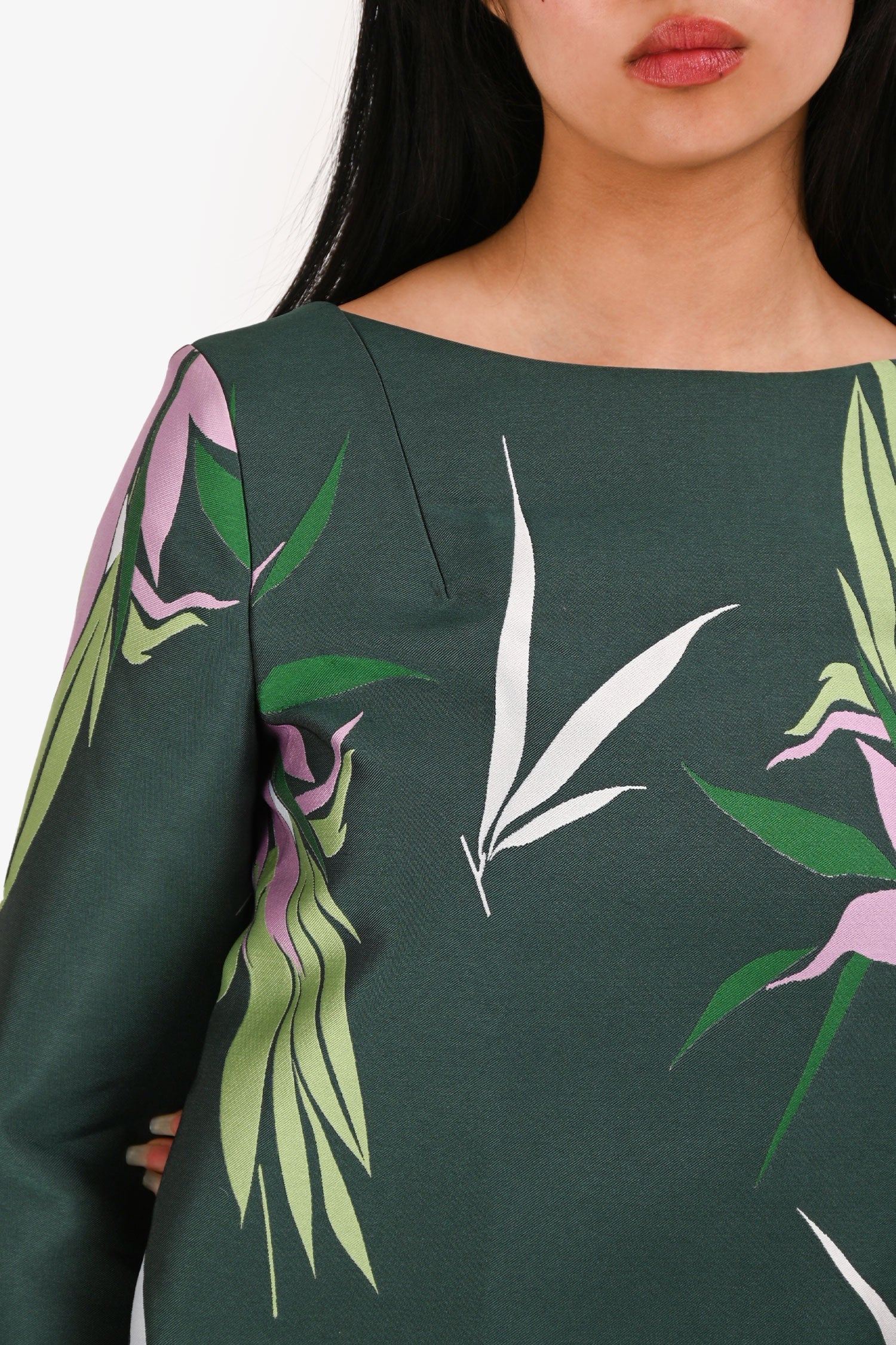 Marni Green Jacquard Kapfu Motif Shift Dress Size 38