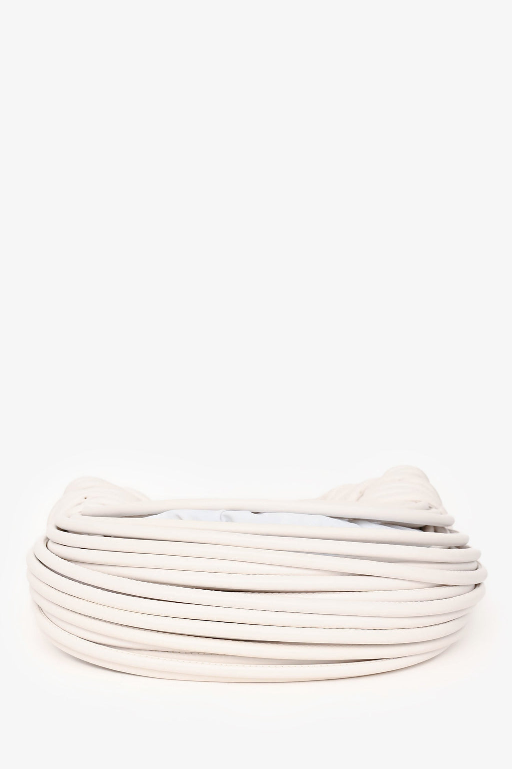 Bottega Veneta White Double Knot Leather Top Handle