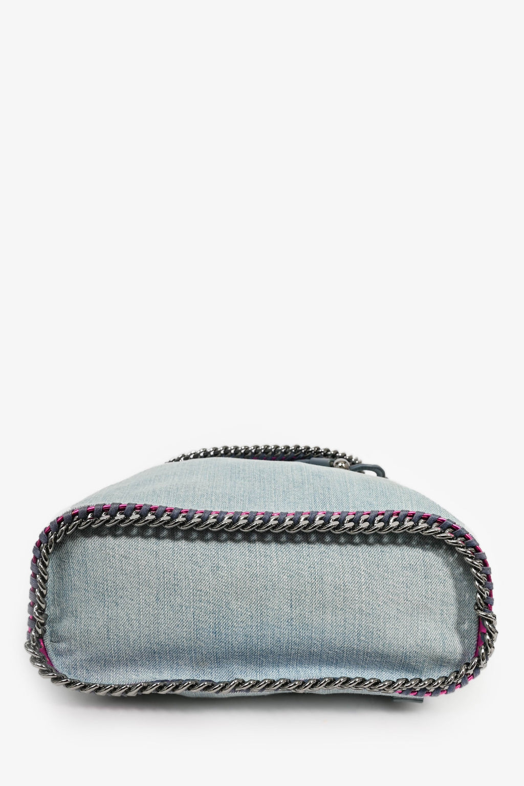 Stella McCartney Denim/Metallic Pink Leather Accent 'Falabella' Backpack