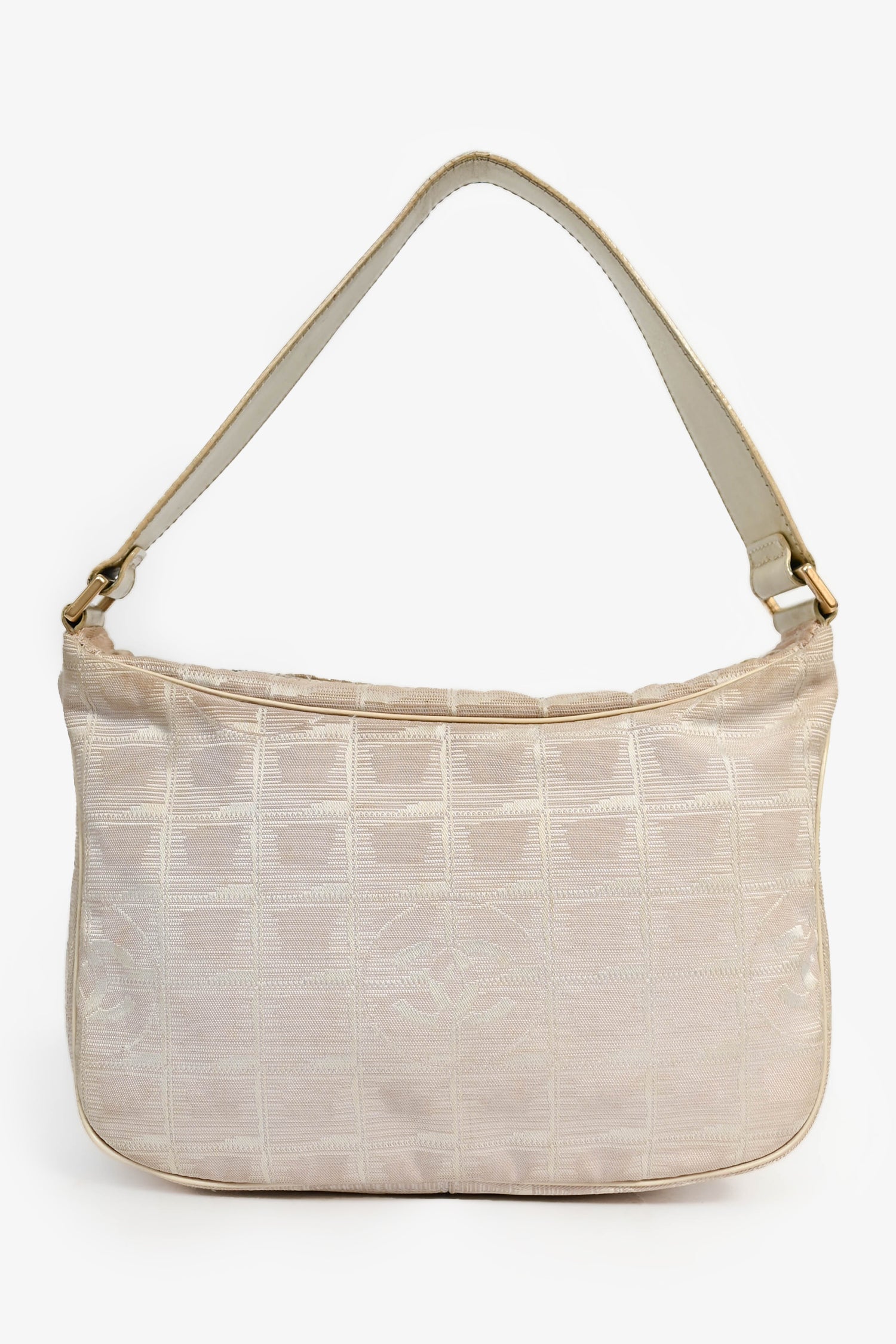 Pre-Loved Chanel™ Pink Nylon Travel Ligne Shoulder Bag
