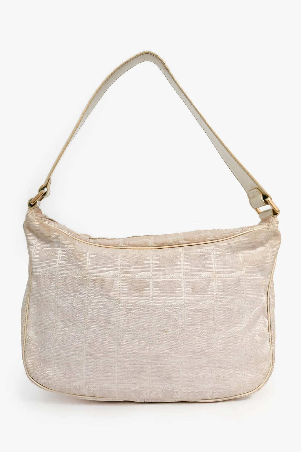 Pre-Loved Chanel™ Pink Nylon Travel Ligne Shoulder Bag