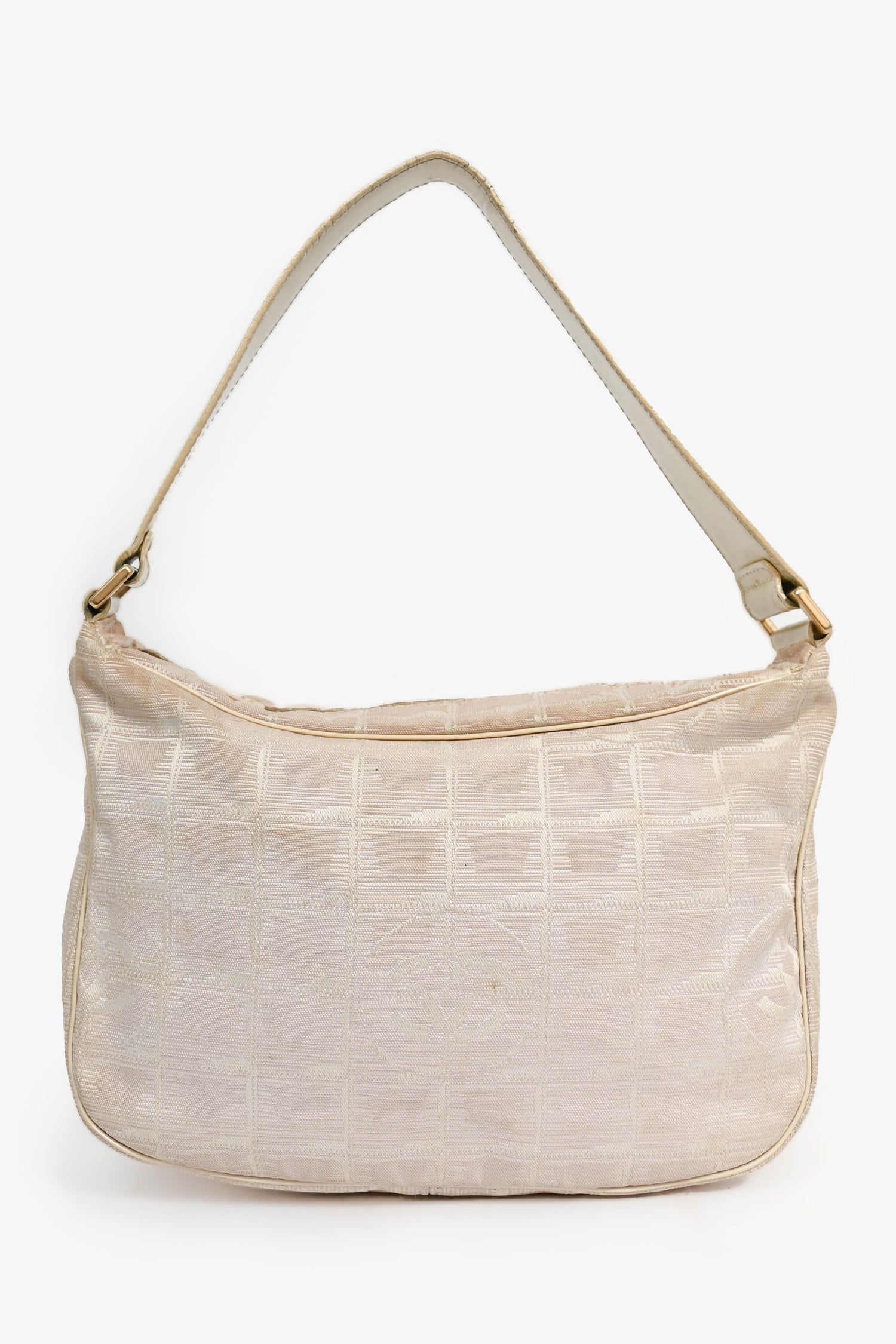 Pre-Loved Chanel™ Pink Nylon Travel Ligne Shoulder Bag