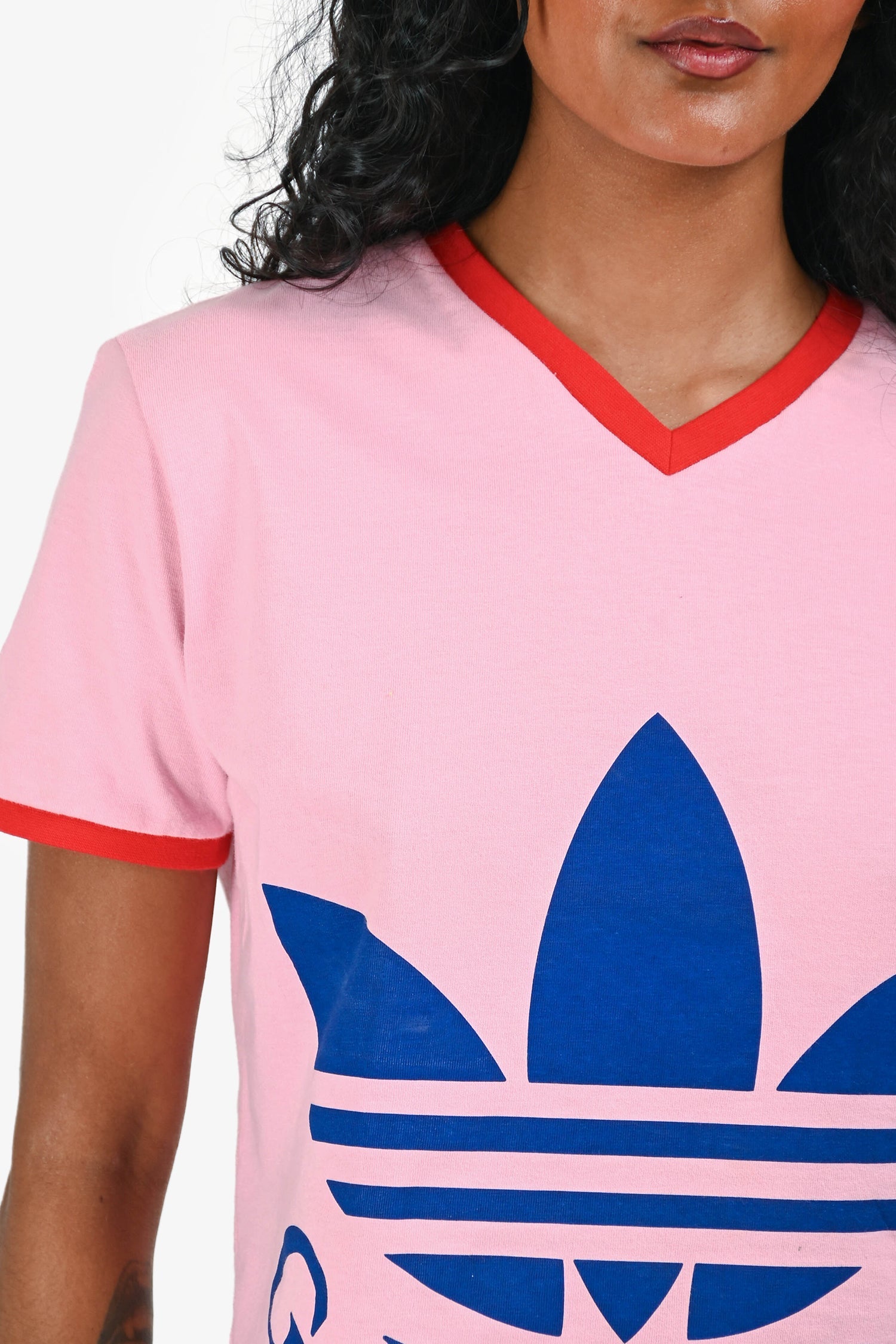 Gucci x Adidas Pink/Blue Logo Crop Top Size M