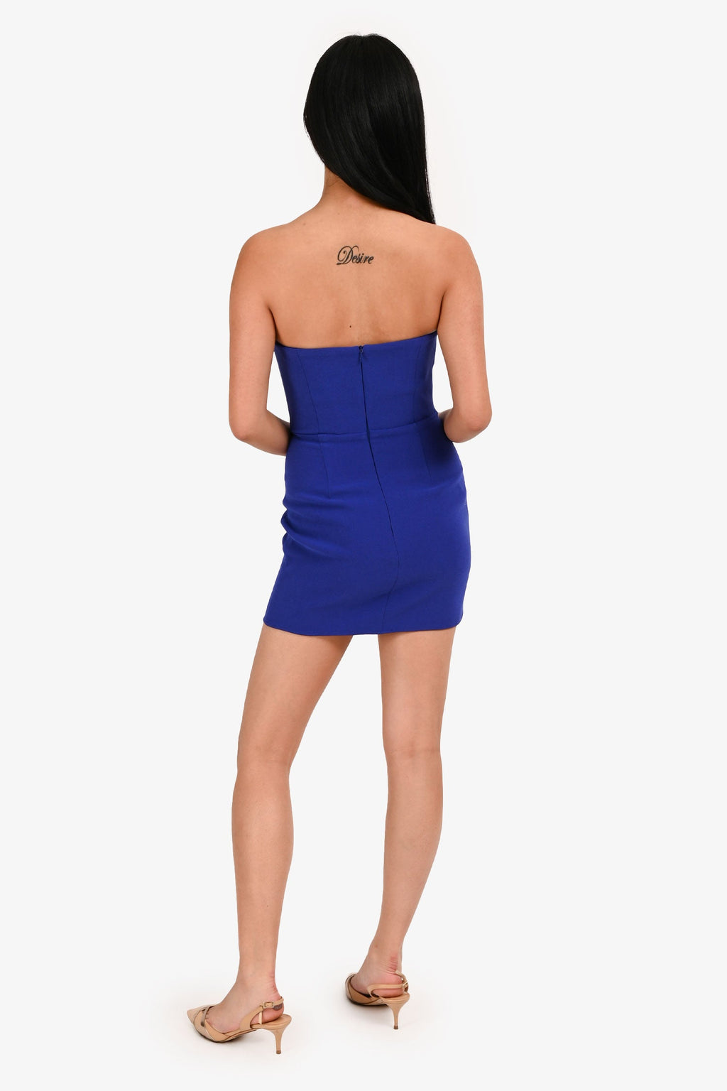 Alex Perry Blue Strapless Mini Dress Size 4