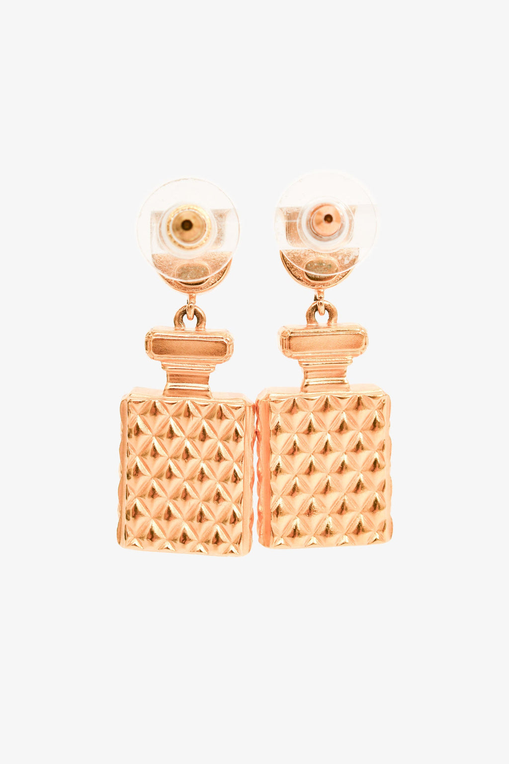 Pre-loved Chanel™ 2020 Gold Toned Perfume Bottle Drop Earrings