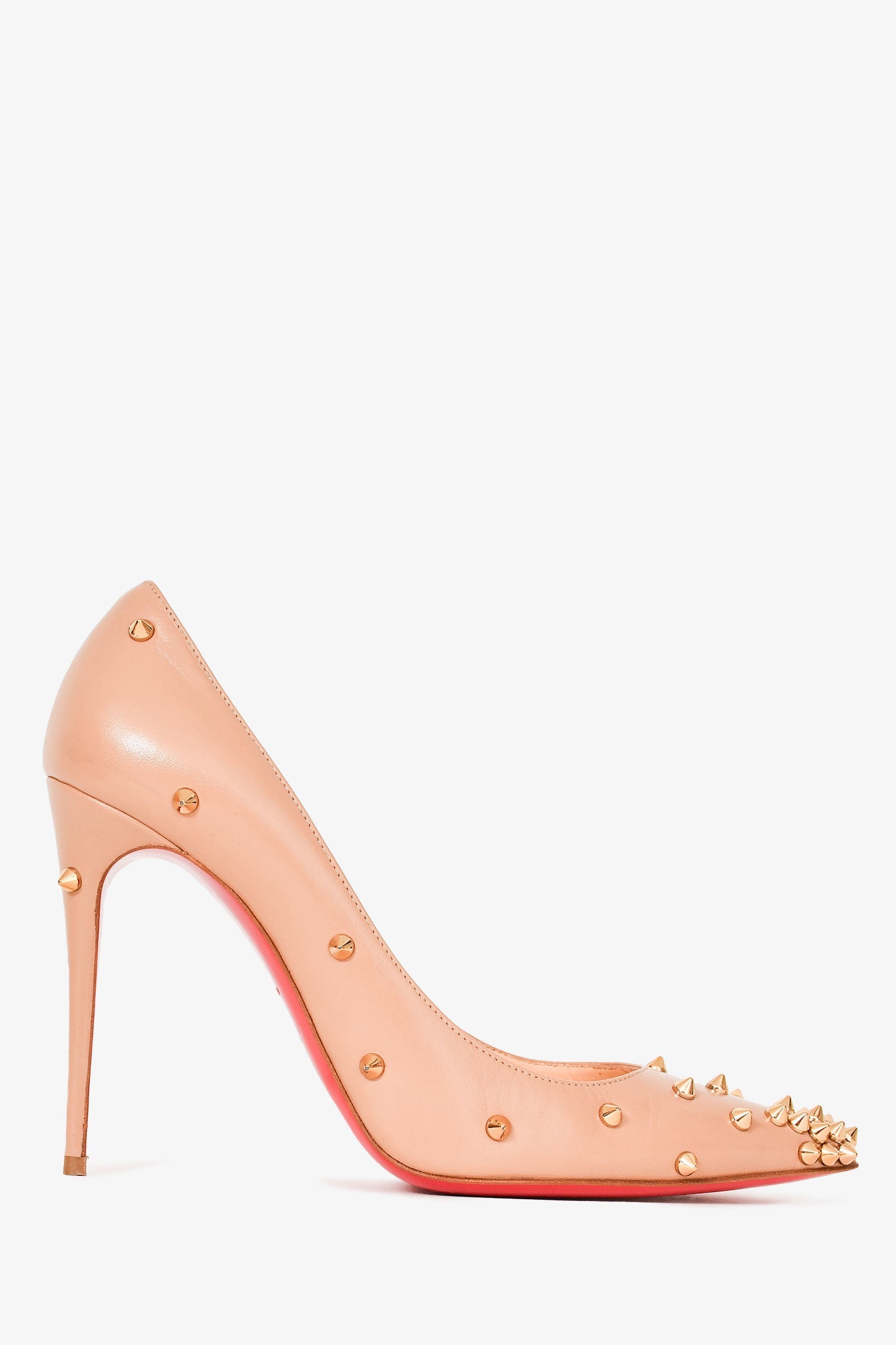 Christian Louboutin Beige Leather Degraspike Heels Size 37