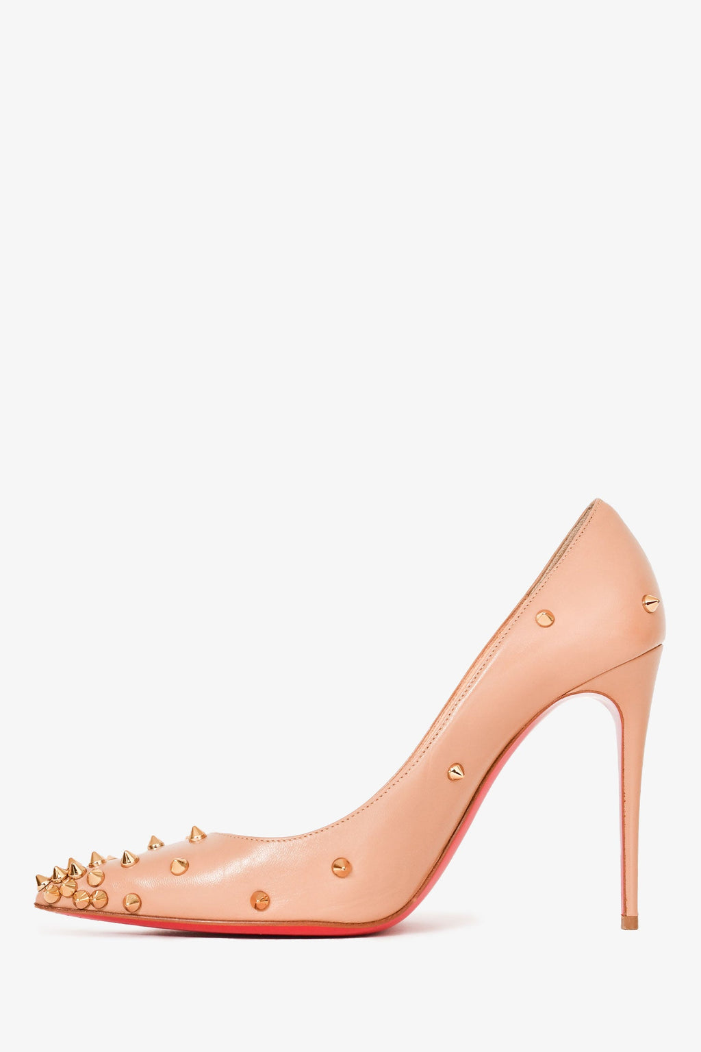 Christian Louboutin Beige Leather Degraspike Heels Size 37