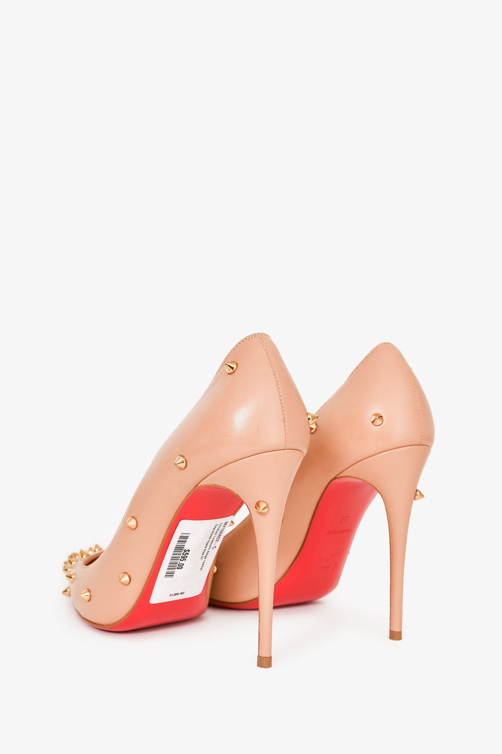 Christian Louboutin Beige Leather Degraspike Heels Size 37