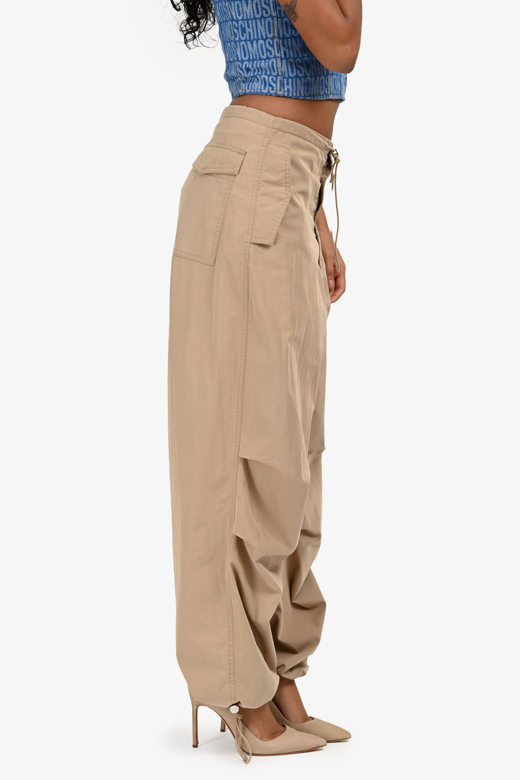 Dion Lee Tan Cotton Cargo Pant Size 4