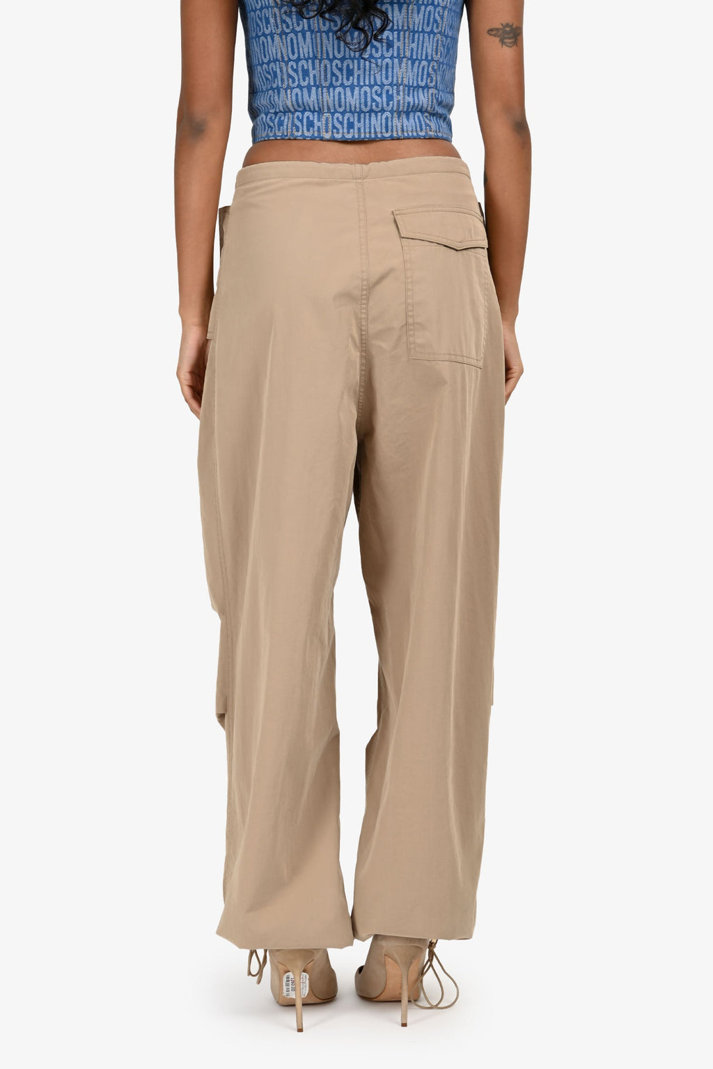 Dion Lee Tan Cotton Cargo Pant Size 4