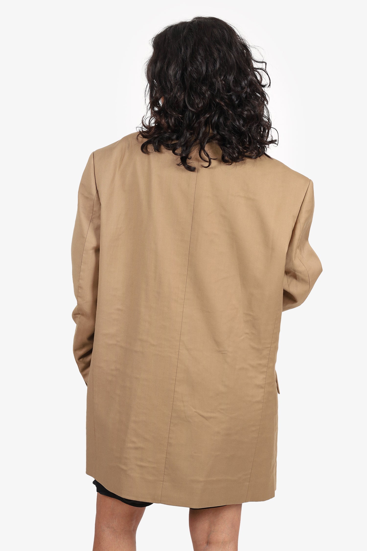 We11Done Khaki Logo Patch Single Breasted Blazer Size OS