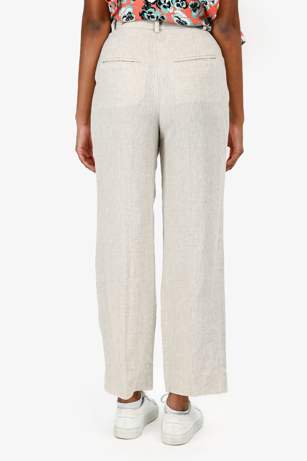 Reformation Beige Linen Pleated Pants Size OP