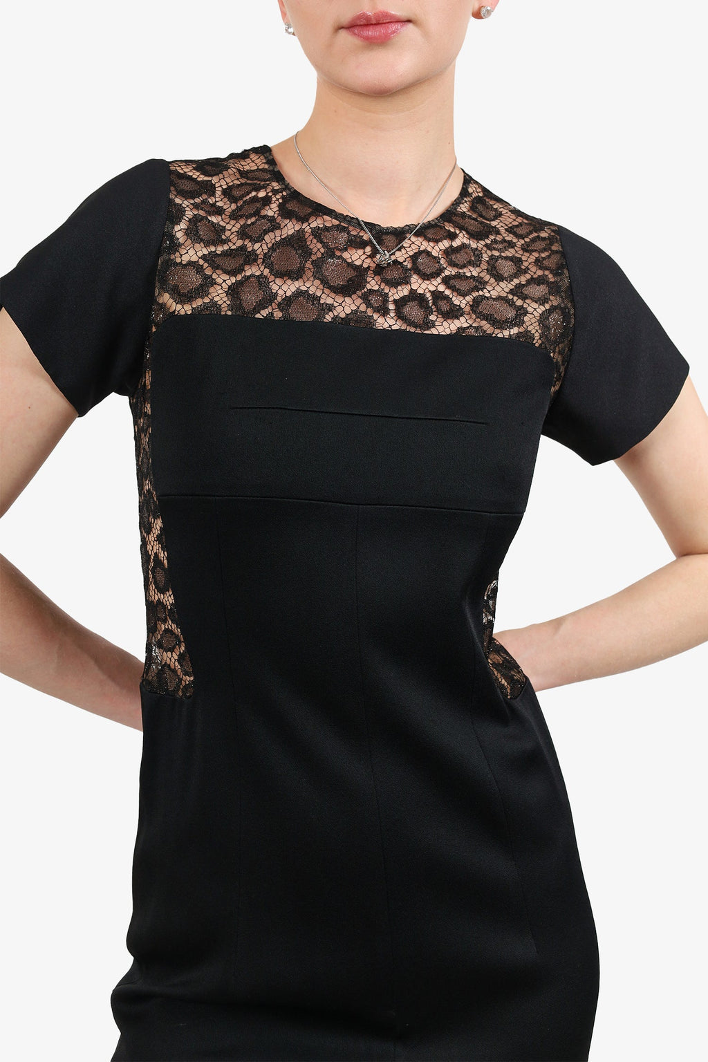 Alexander McQueen Lace Pattern Short Sleeve Jumpsuit Size 38