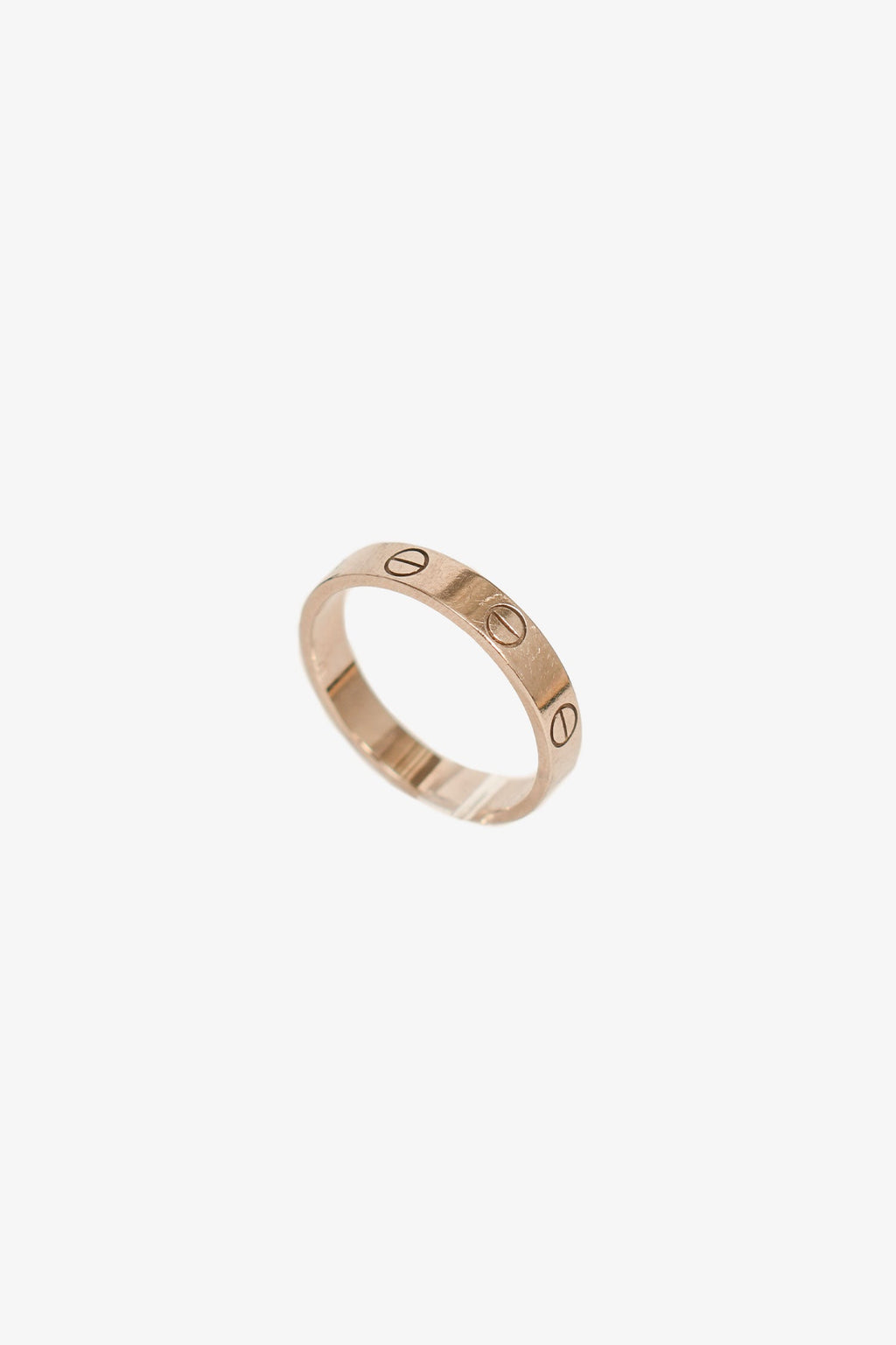Cartier 18K White Gold Love Ring Small Model Size 56