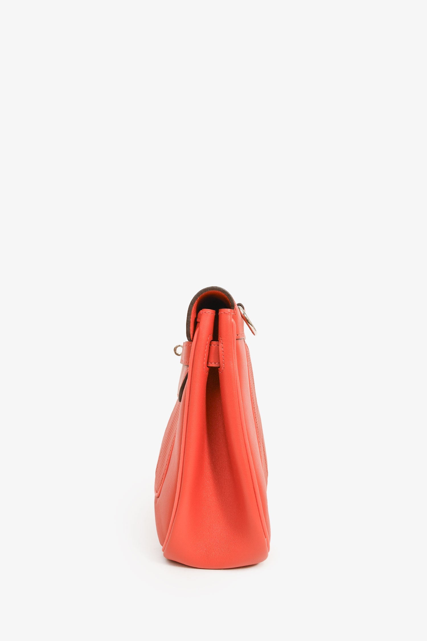 Hermès 2014 Red Perforated Swift Leather 'Berline' 28 Crossbody