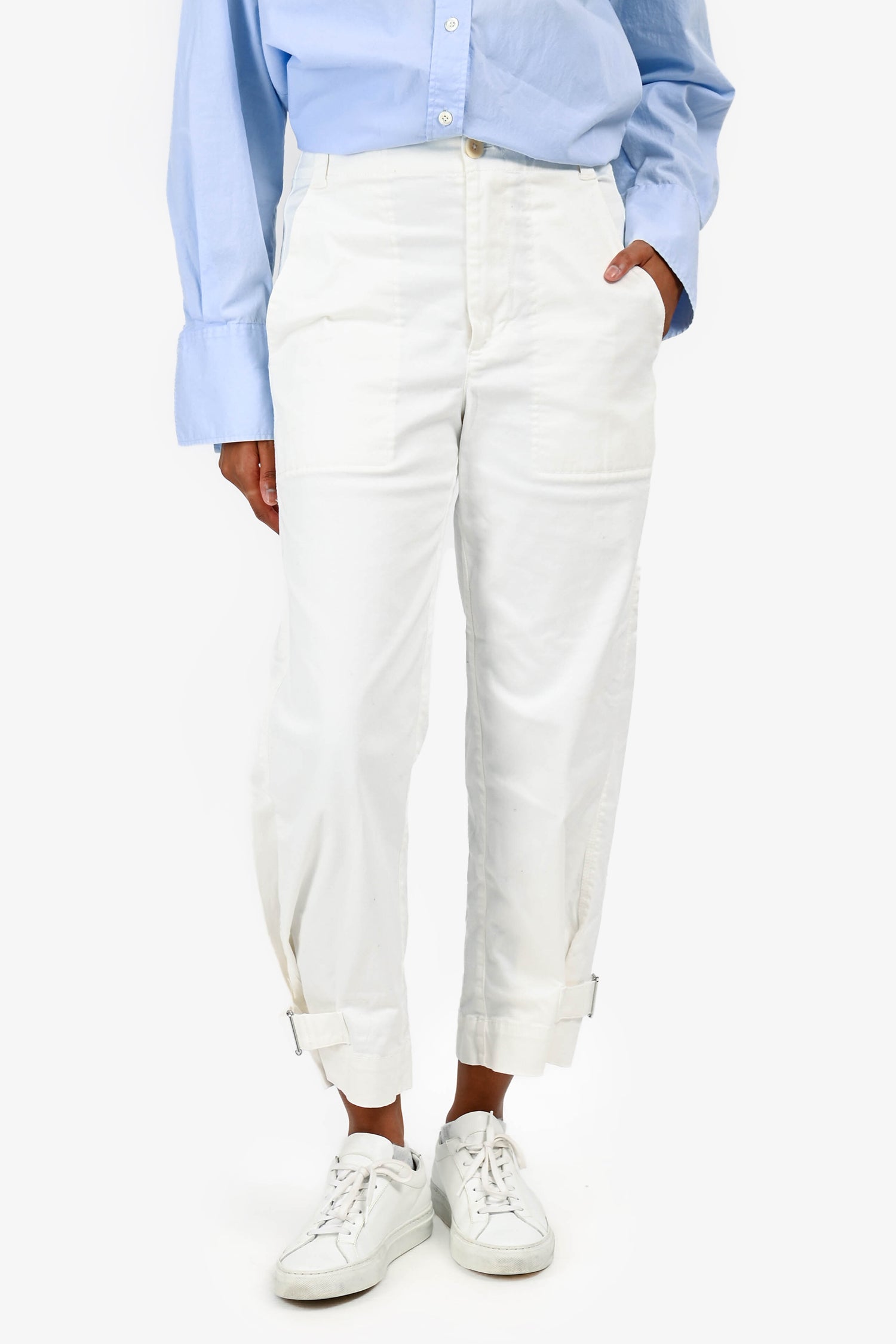 Proenza Schouler White Label White Cotton Cargo Pants Size 0