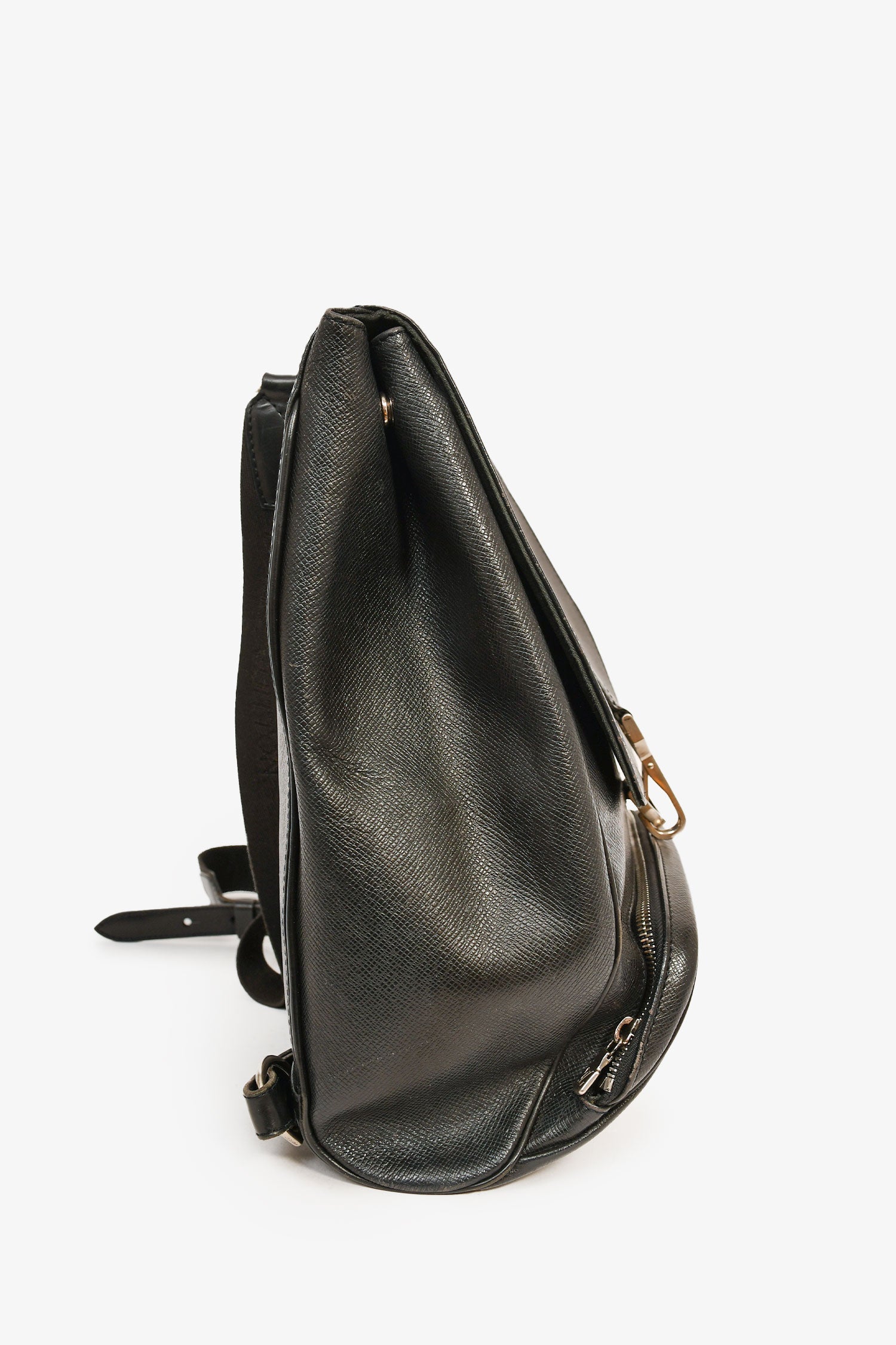 Louis Vuitton 2000 Black Leather 'Taiga Cassiar' Backpack