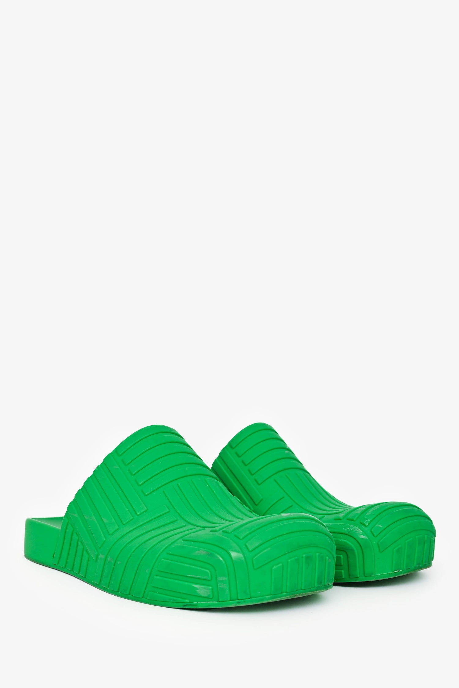 Bottega Veneta Green Rubber Mules Size 40