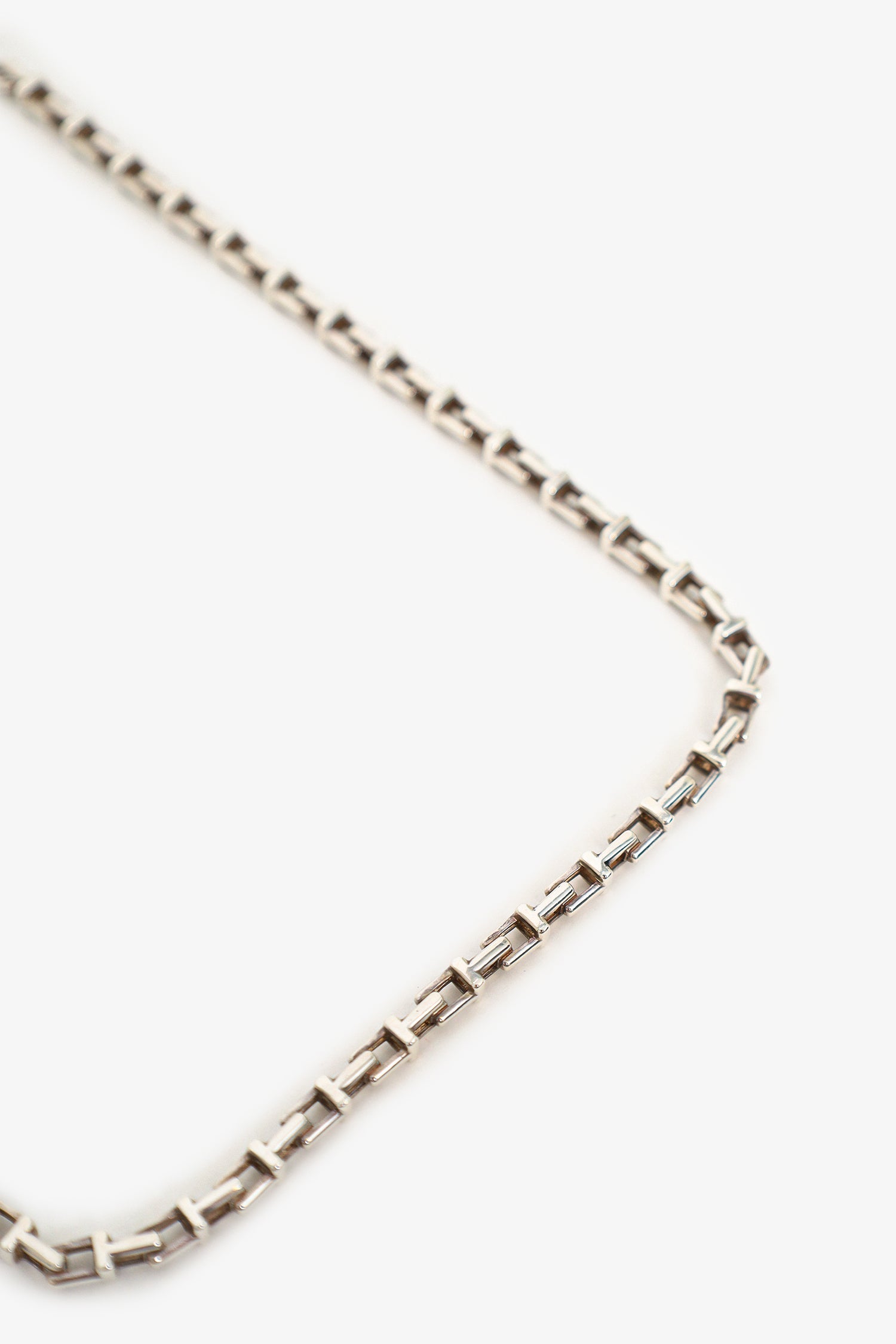 Tiffany & Co Sterling Silver Tiffany T Square Chain Necklace