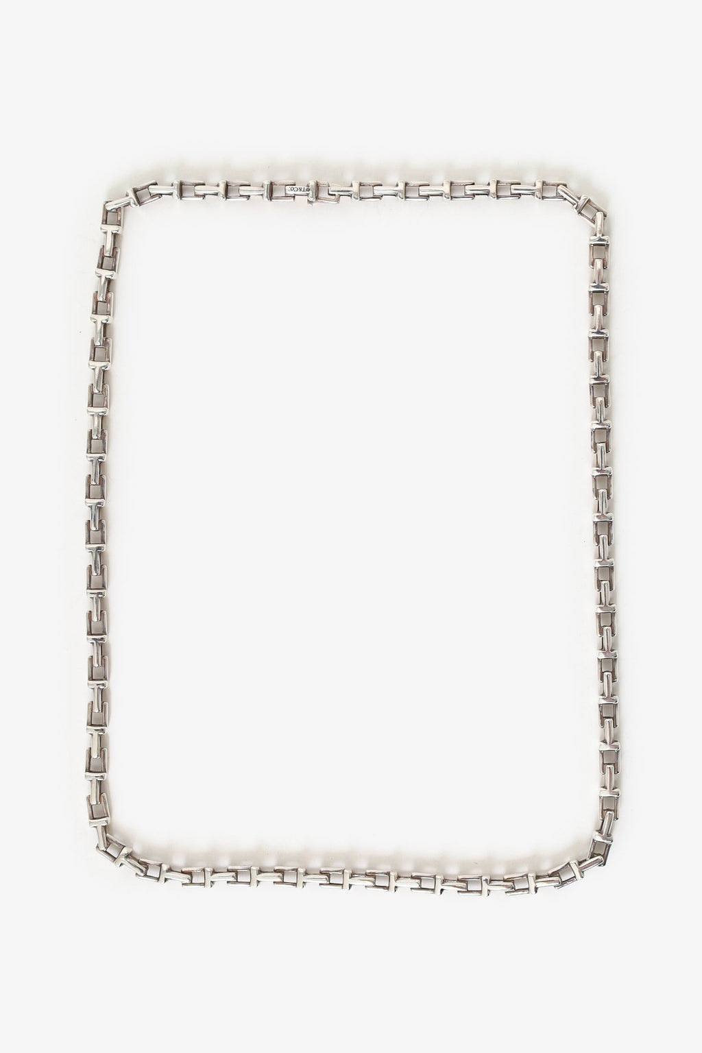 Tiffany & Co Sterling Silver Tiffany T Square Chain Necklace