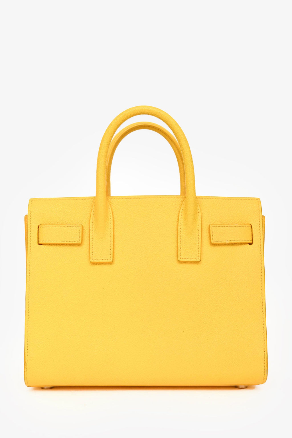 Saint Laurent Yellow Leather Small 'Sac De Jour' With Strap