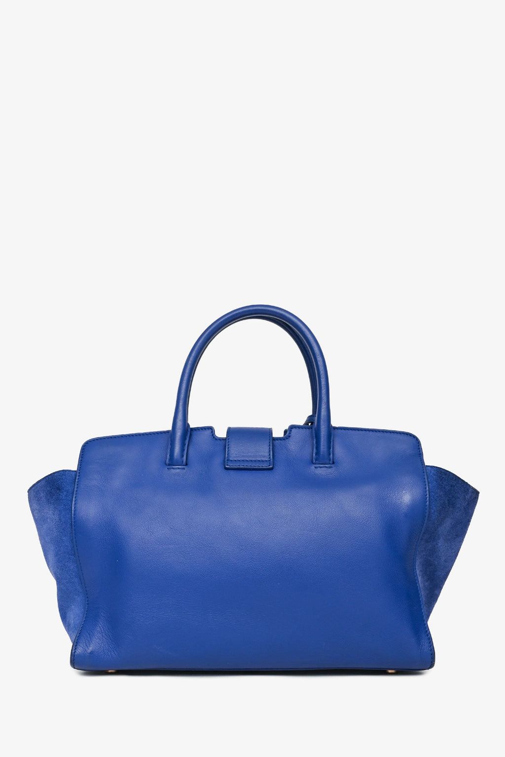 Saint Laurent 2016 Blue Leather Small Y Cabas Top Handle
