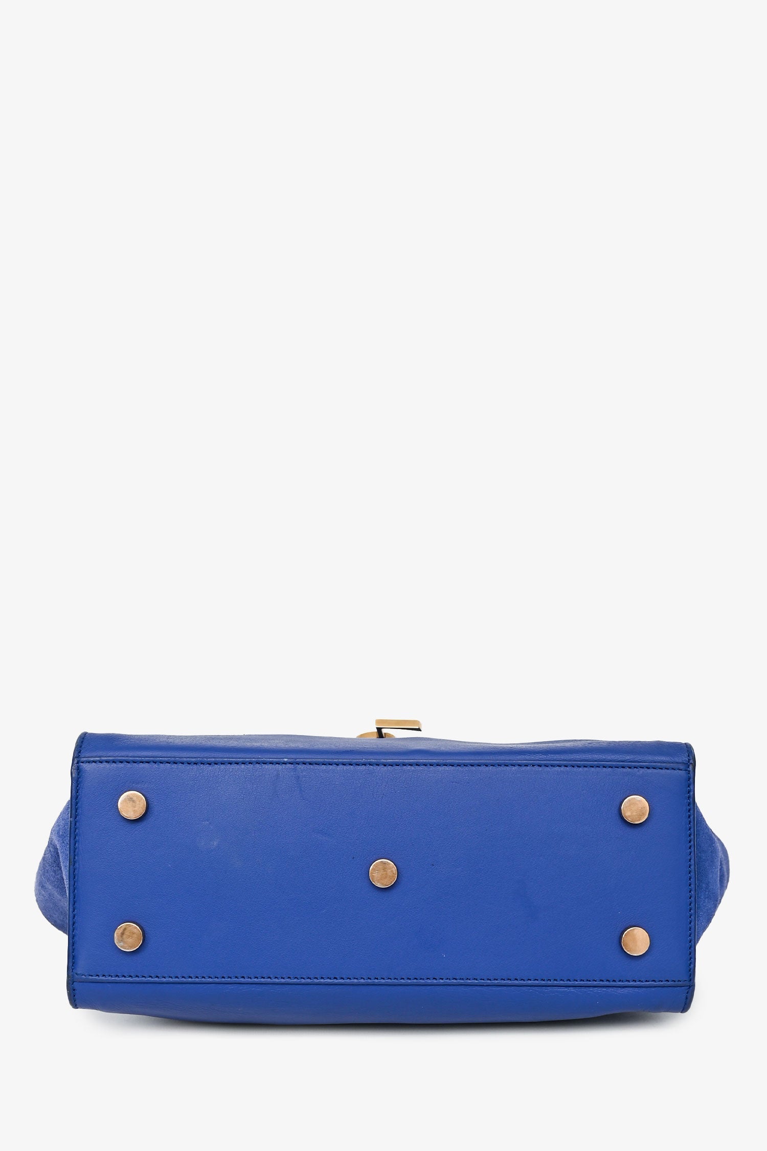 Saint Laurent 2016 Blue Leather Small Y Cabas Top Handle