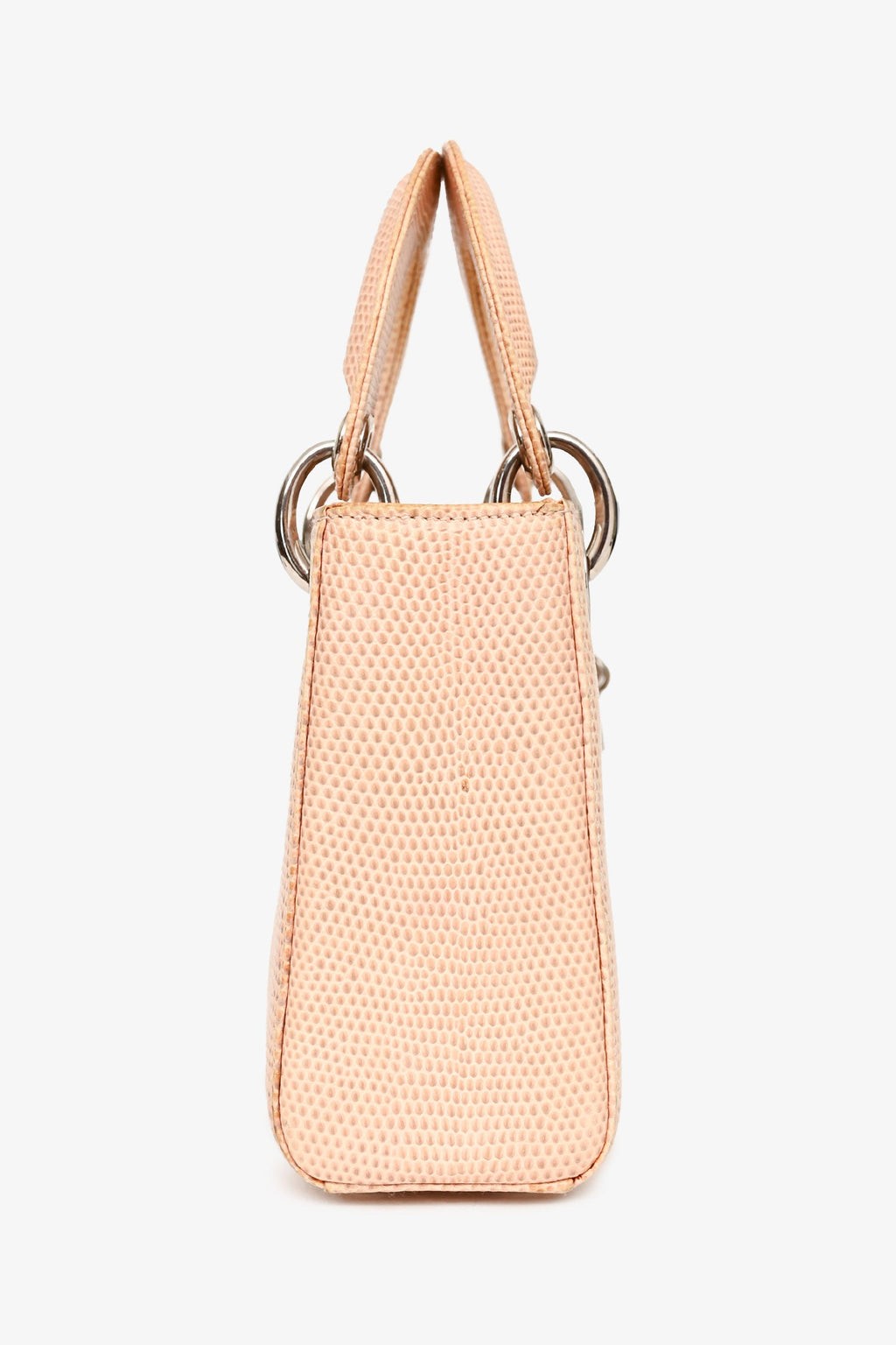 Christian Dior 2017 Beige Lizard Skin Mini Lady Dior with Strap