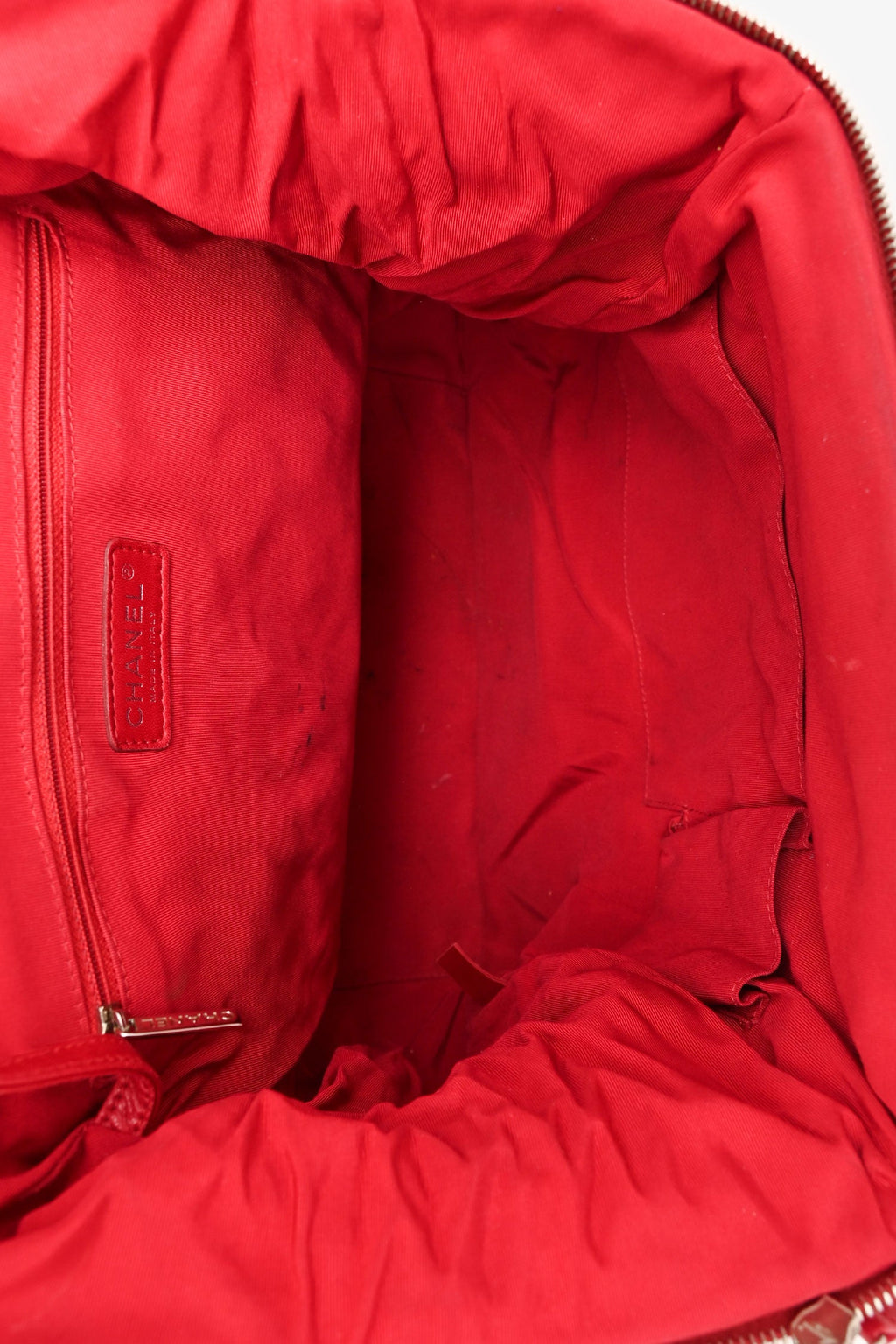 Pre-Loved Chanel™ 2009-10 Red/White Striped Quilted Shoulder Bag