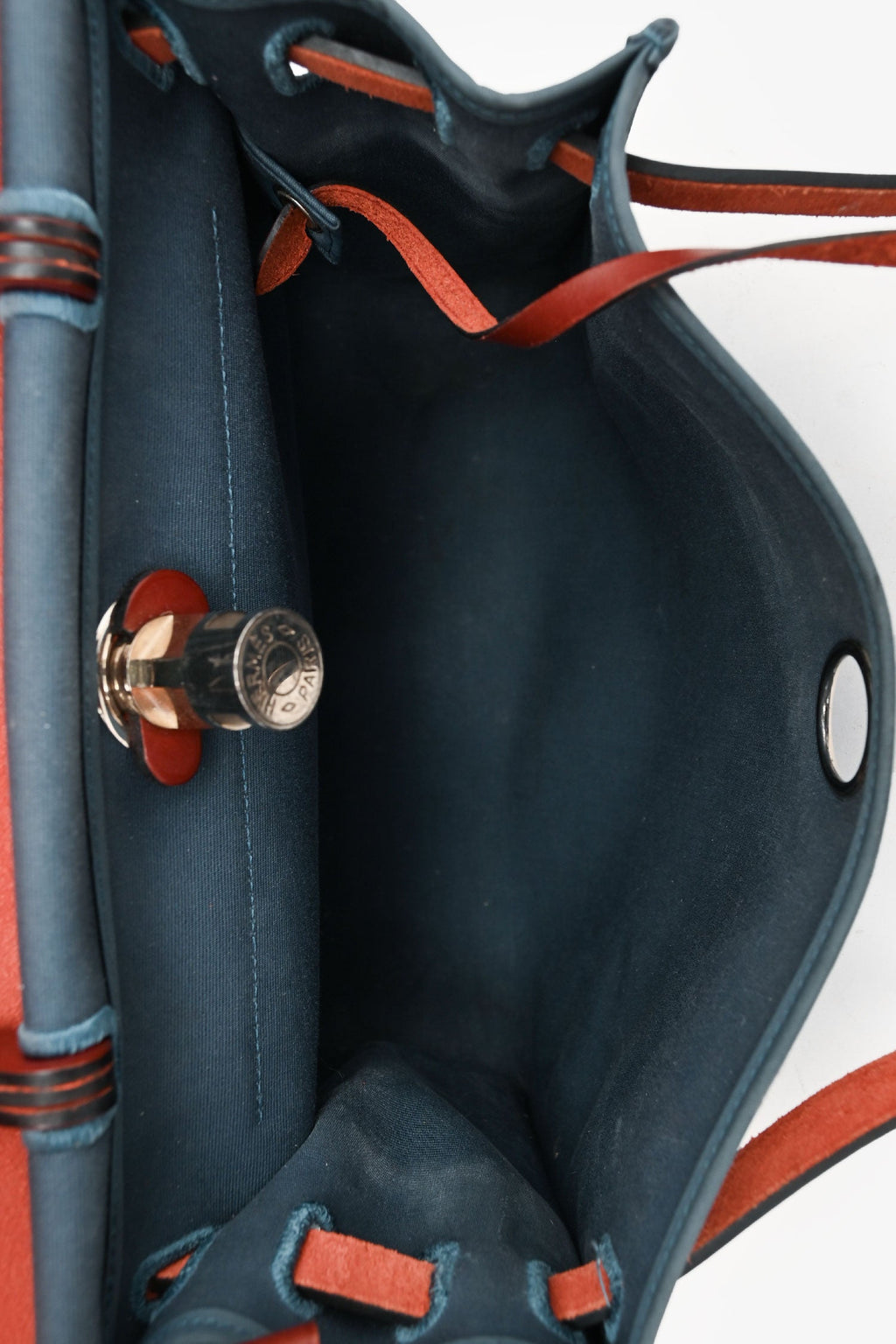 Hermès 2015 Blue/Brown Canvas Herbag 31 With Pouch