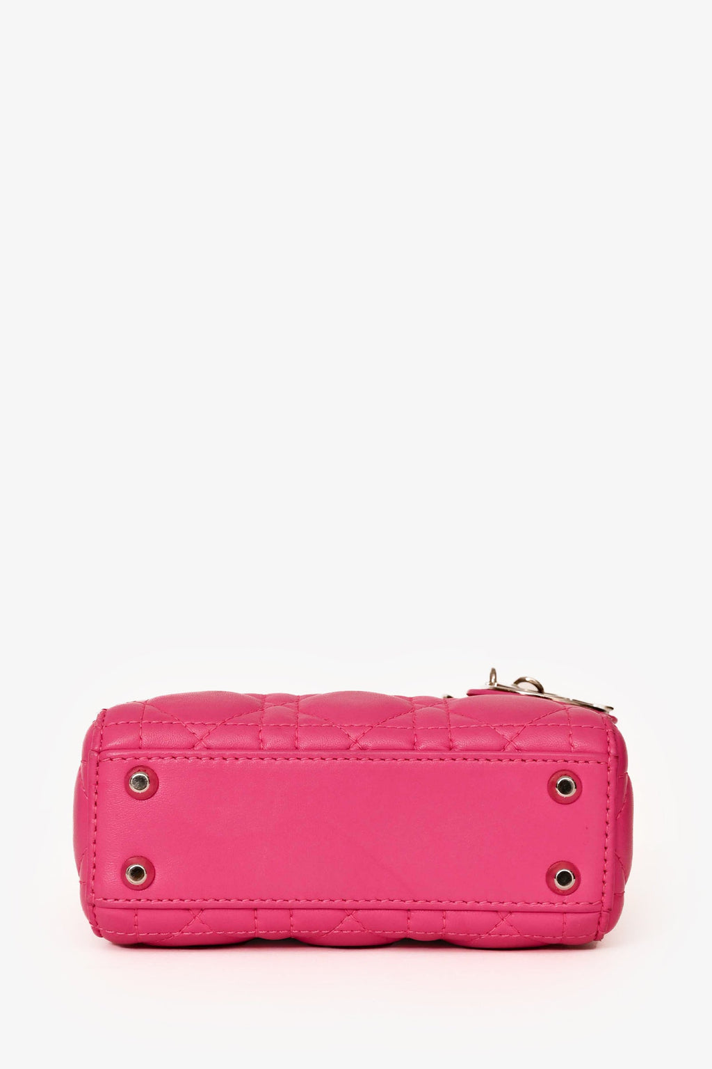 Christian Dior Pink Cannage Leather Mini 'Lady Dior' with Strap